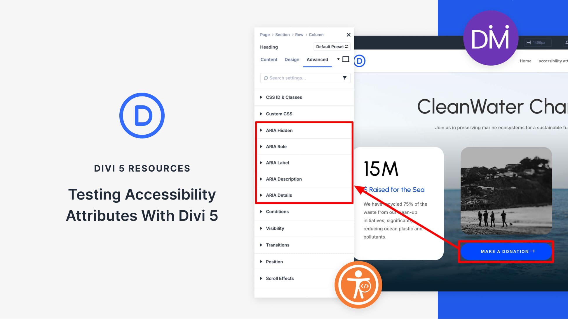 Testing Accessibility Attributes With Divi 5