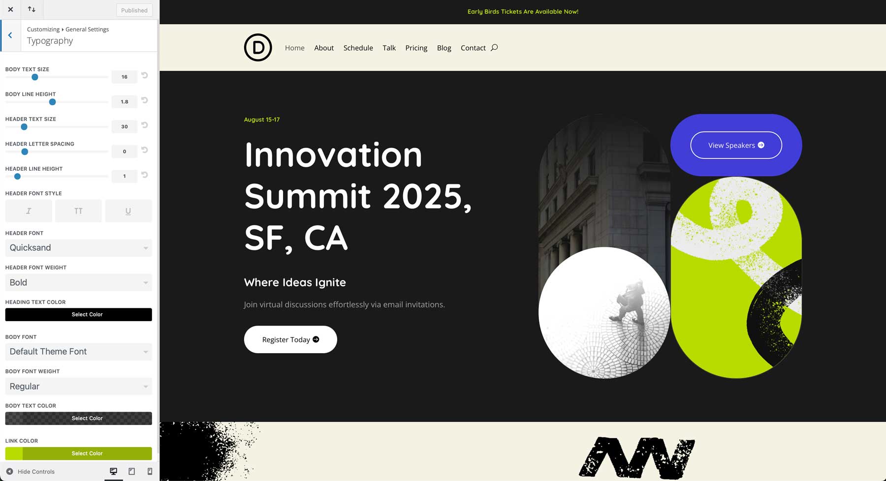 Meetup starter site for Divi