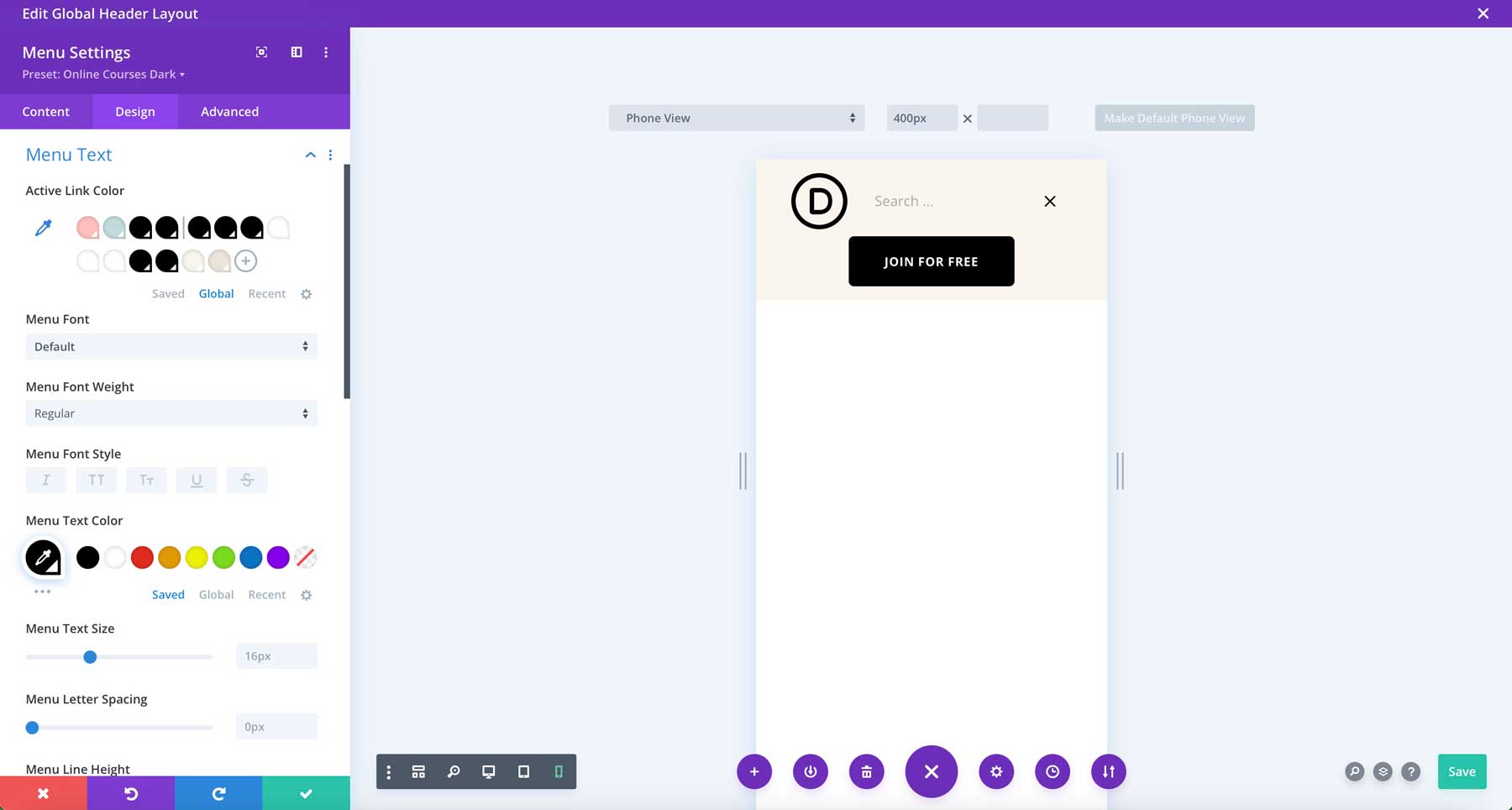 online courses starter site for Divi
