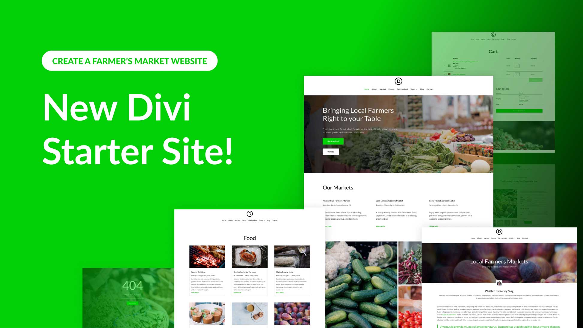 New Farmer’s Market Starter Site for Divi (Quick Install)