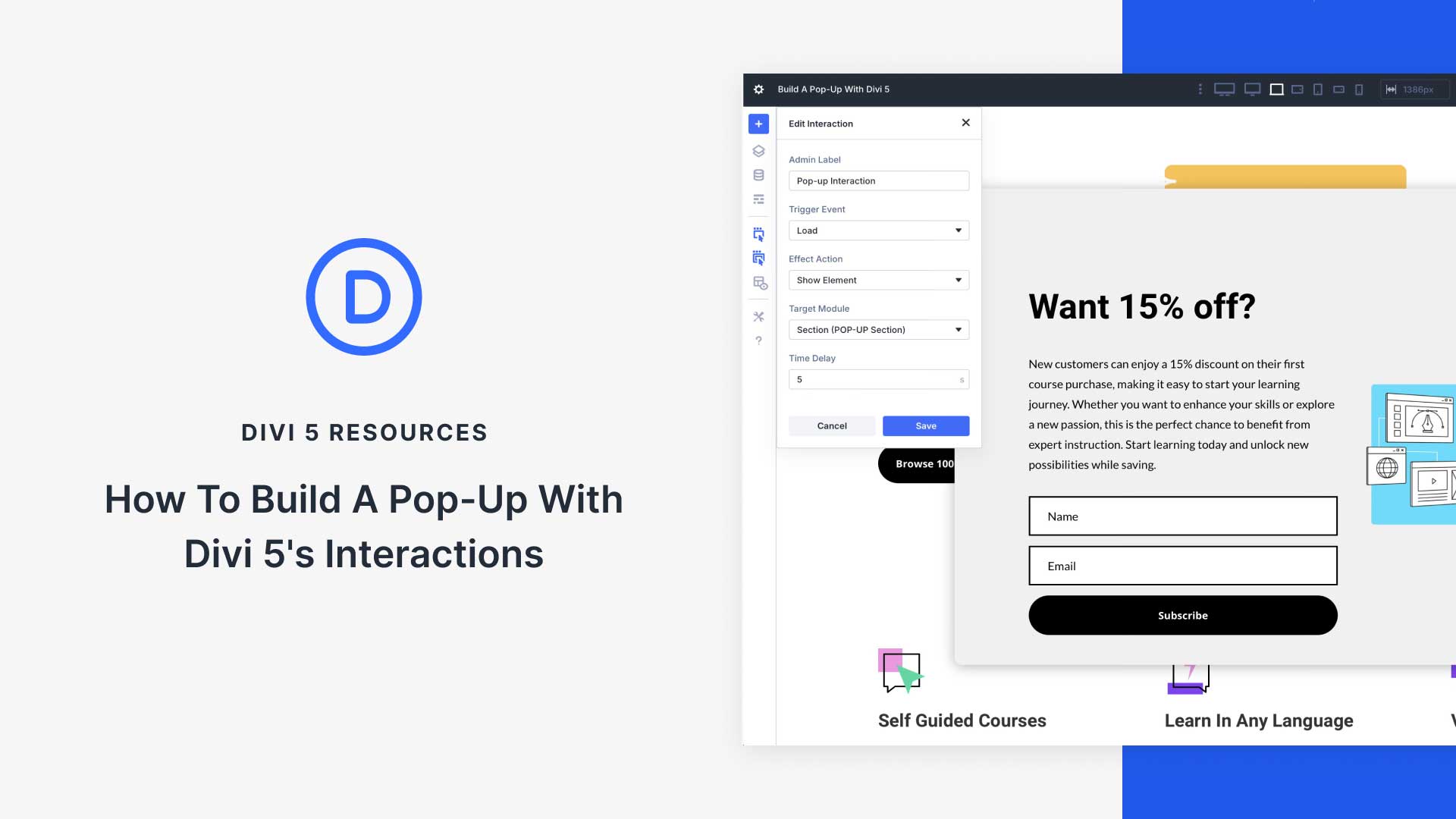 How To Build A Pop-Up With Divi 5’s Interactions (Free Download)
