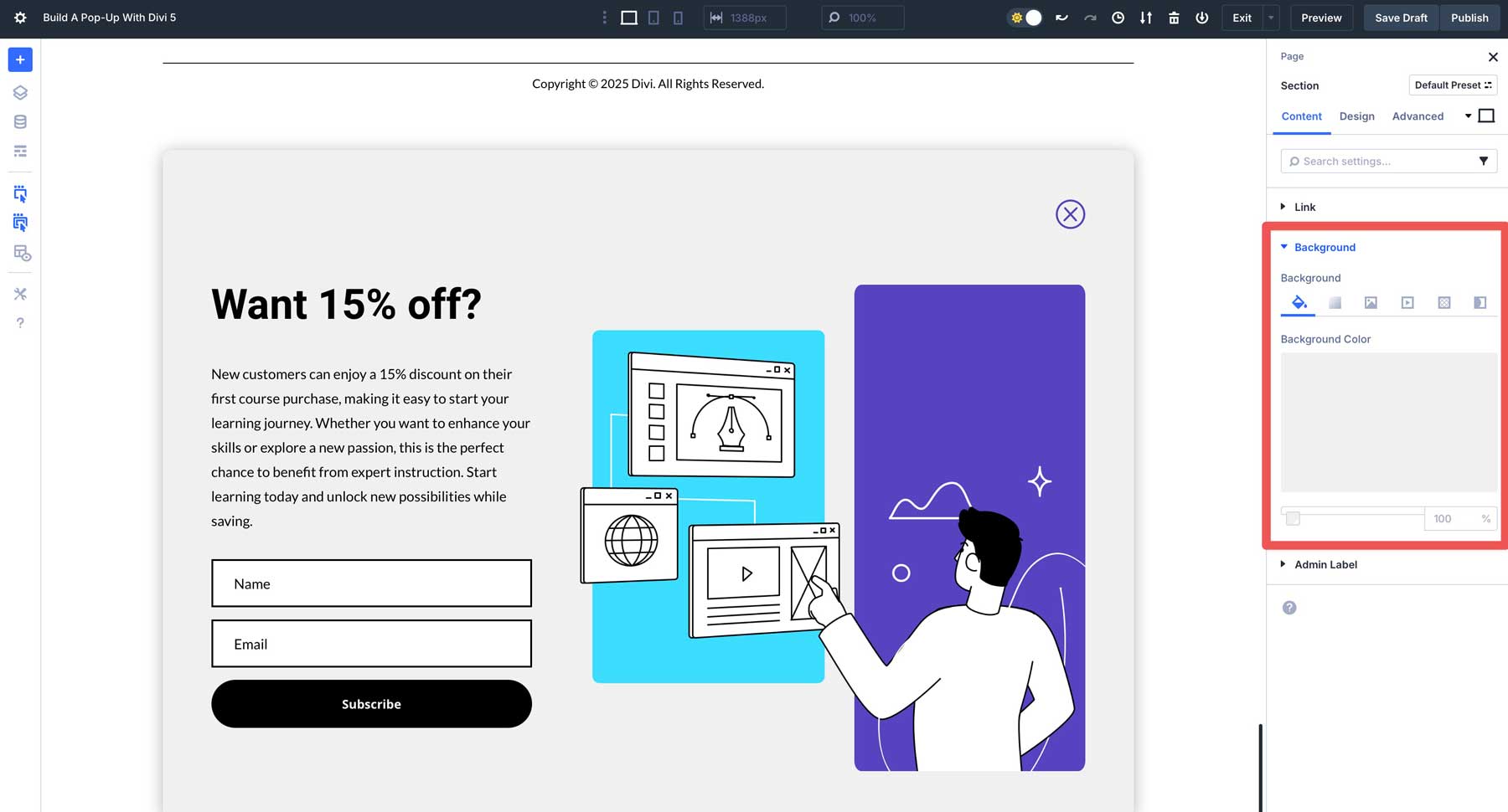 Build A Pop-Up With Divi 5
