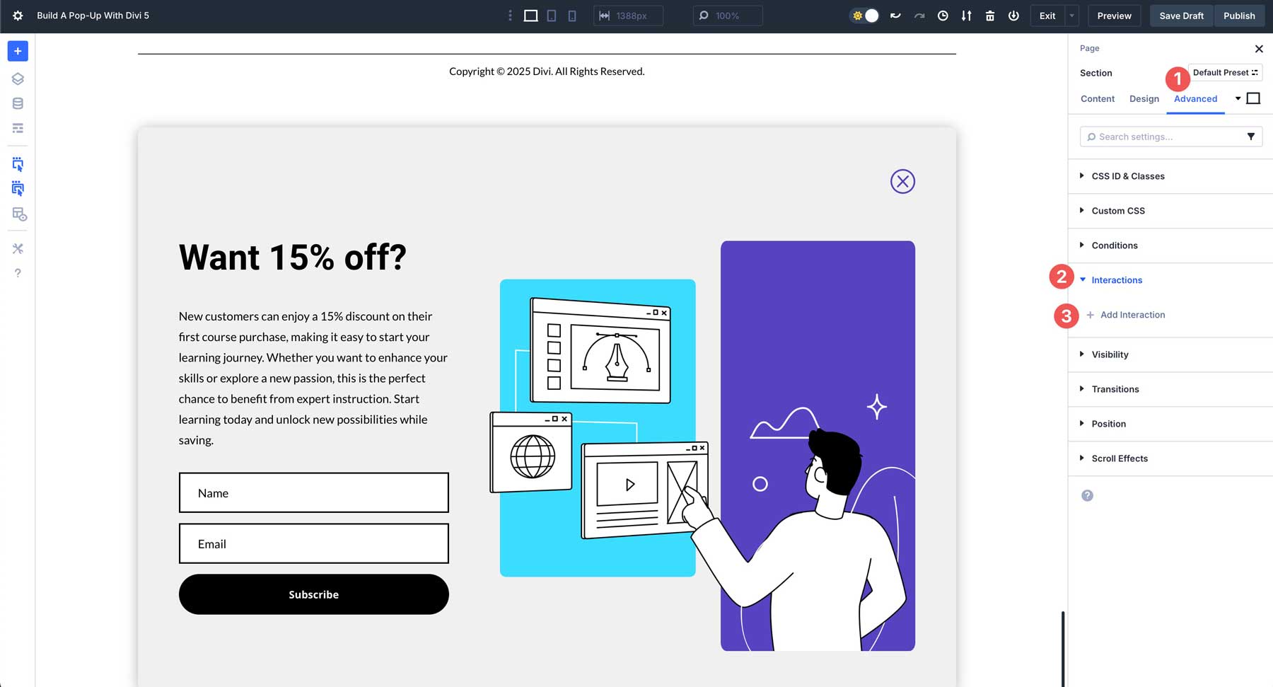 Build A Pop-Up With Divi 5