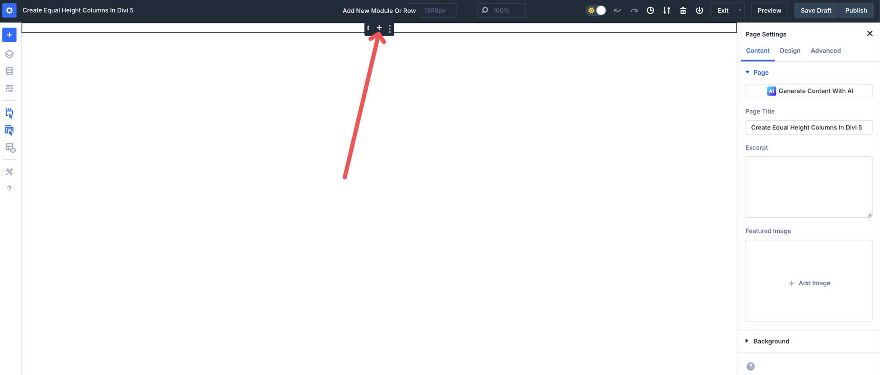 equal column heights in Divi 5