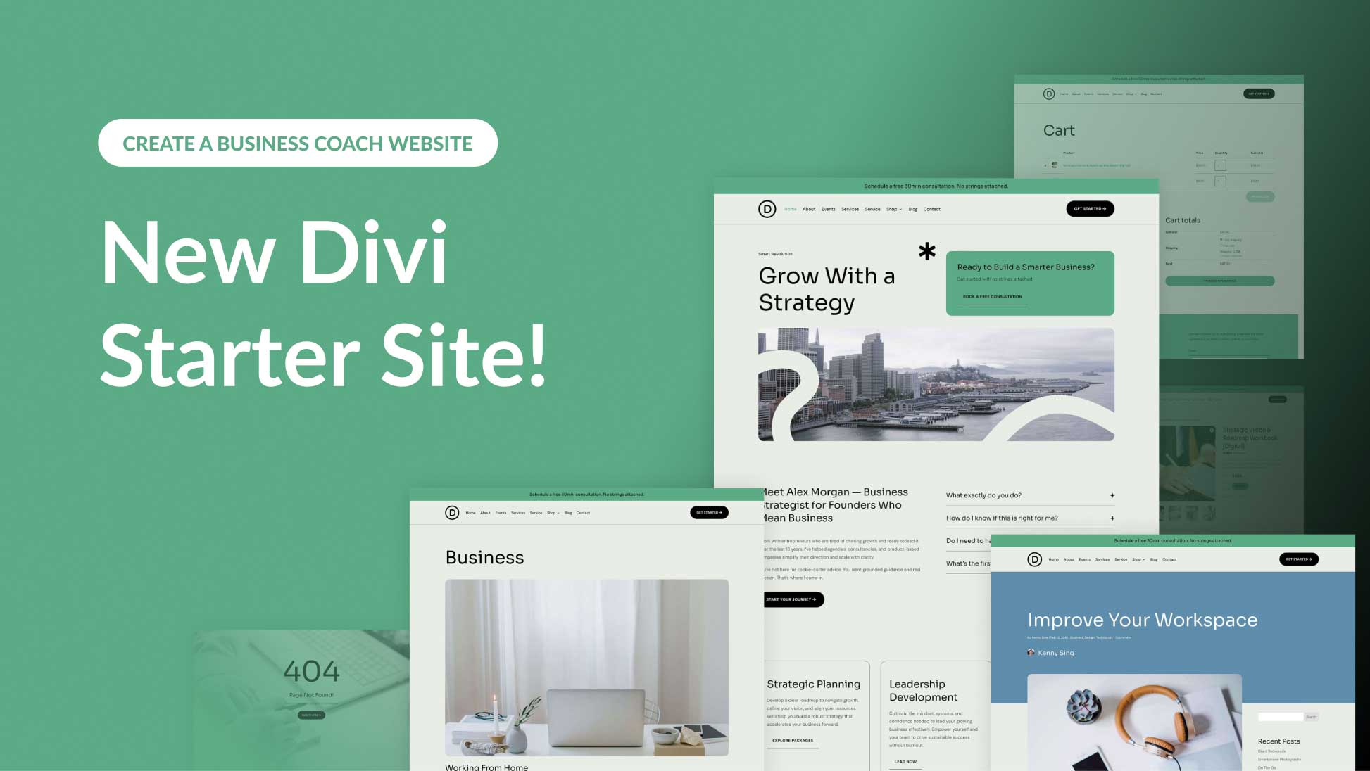 New Business Coaching Starter Site for Divi (Quick Install)