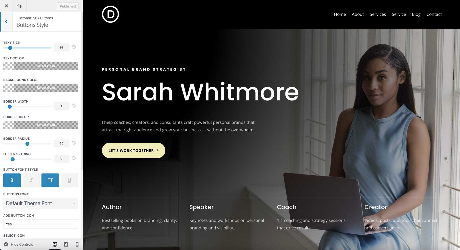 Branding Coach starter site for Divi