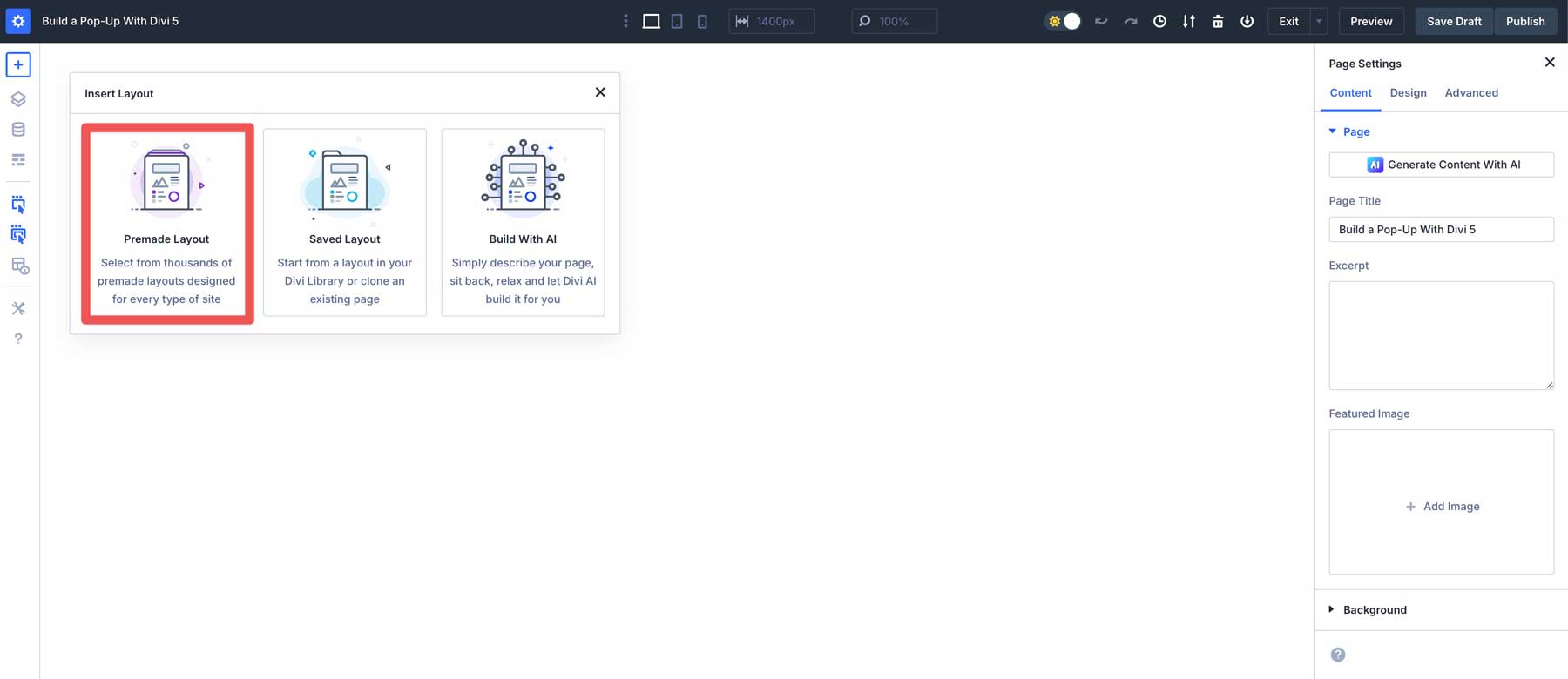 Build A Pop-Up With Divi 5