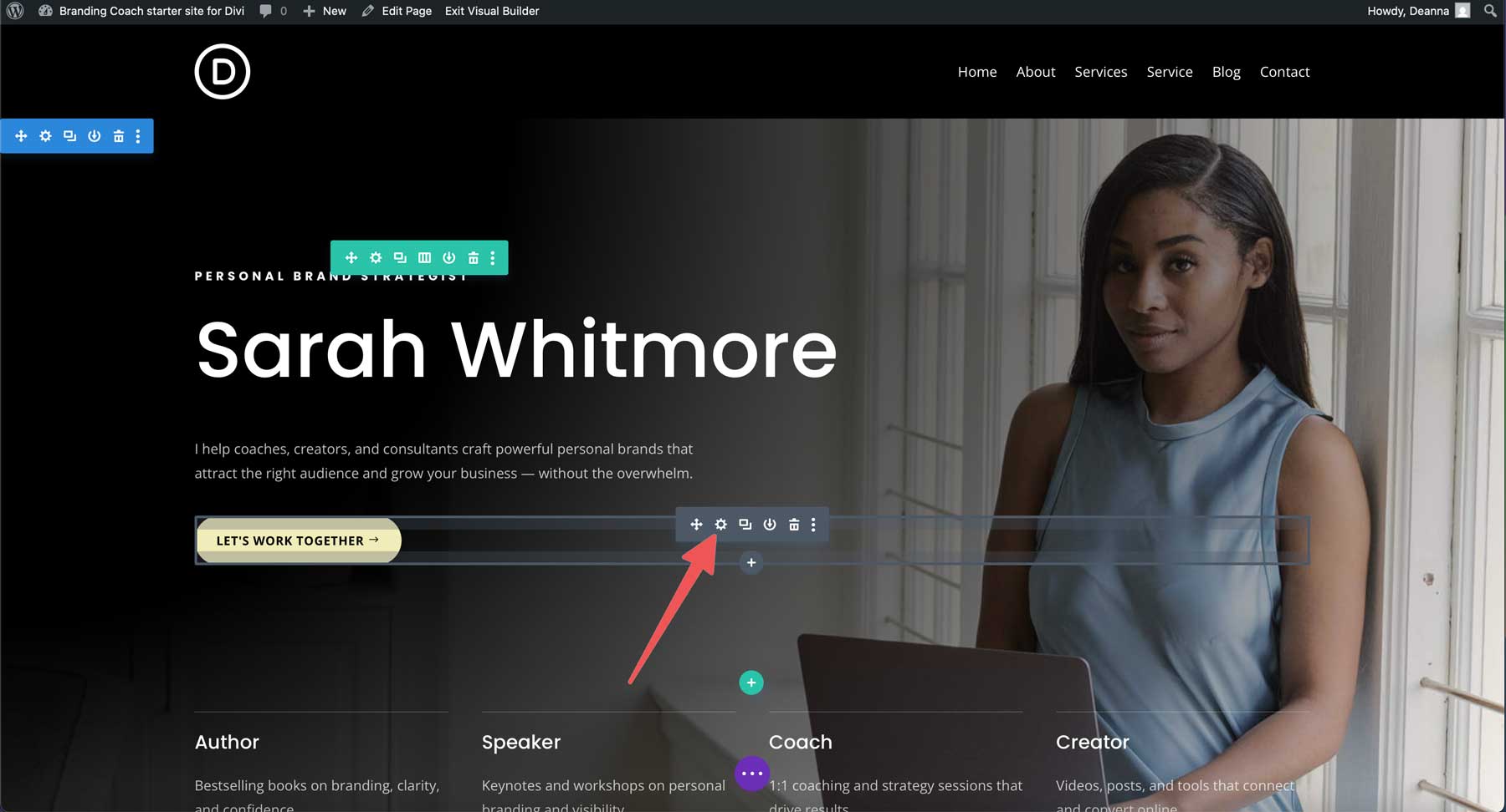 Branding Coach starter site for Divi