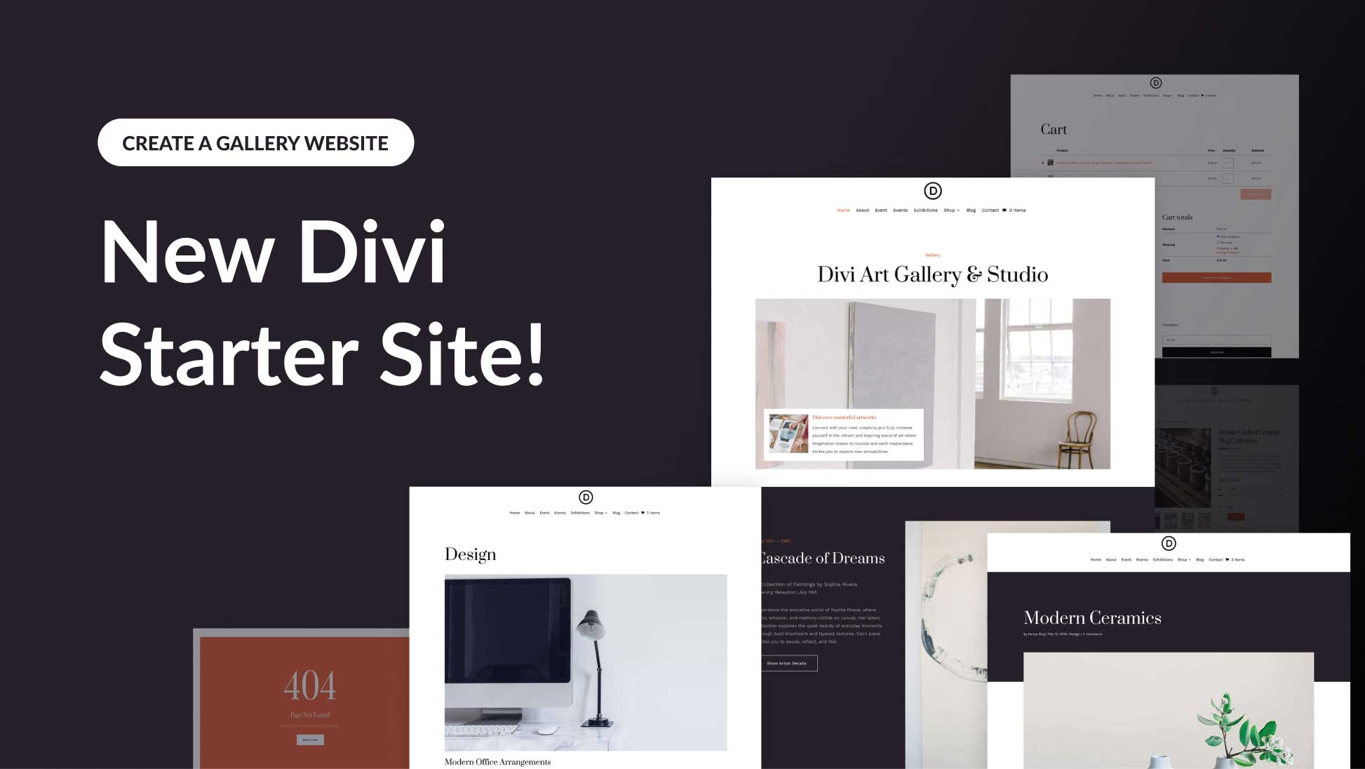 New Art Gallery Starter Site for Divi (Quick Install)