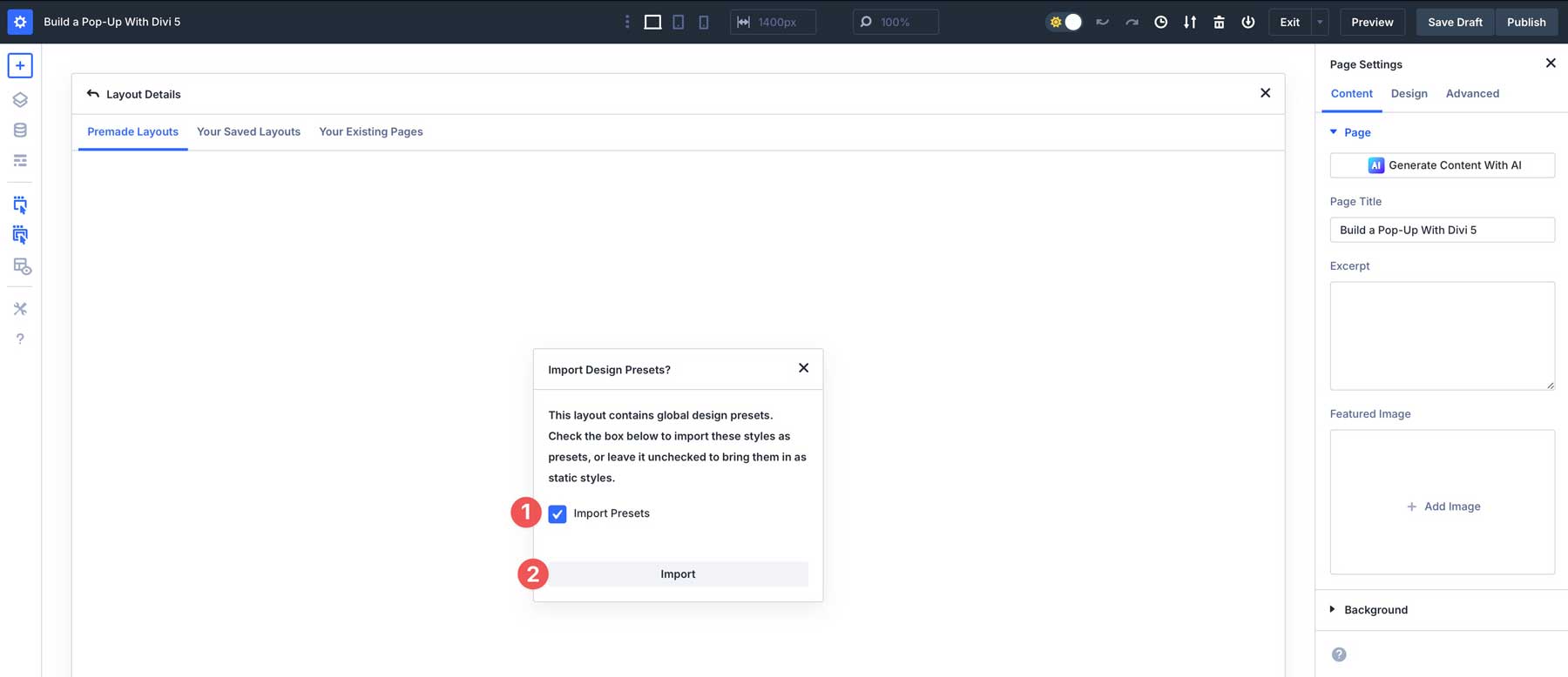 Build A Pop-Up With Divi 5
