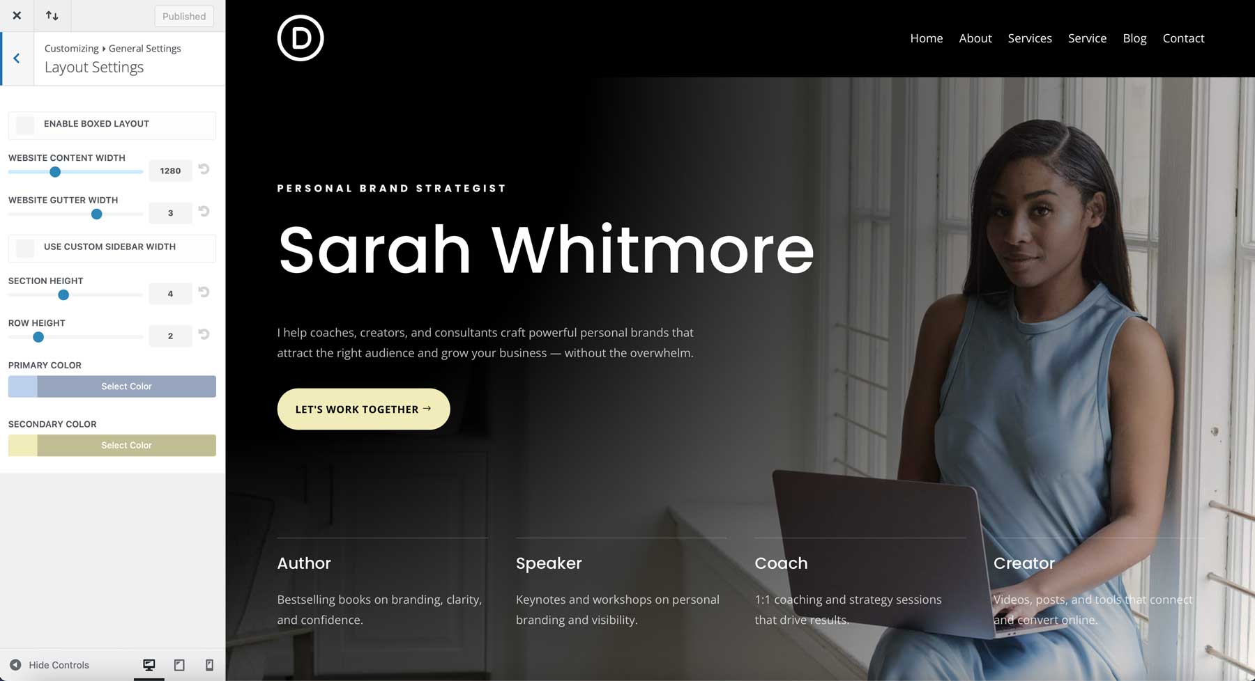 Branding Coach starter site for Divi