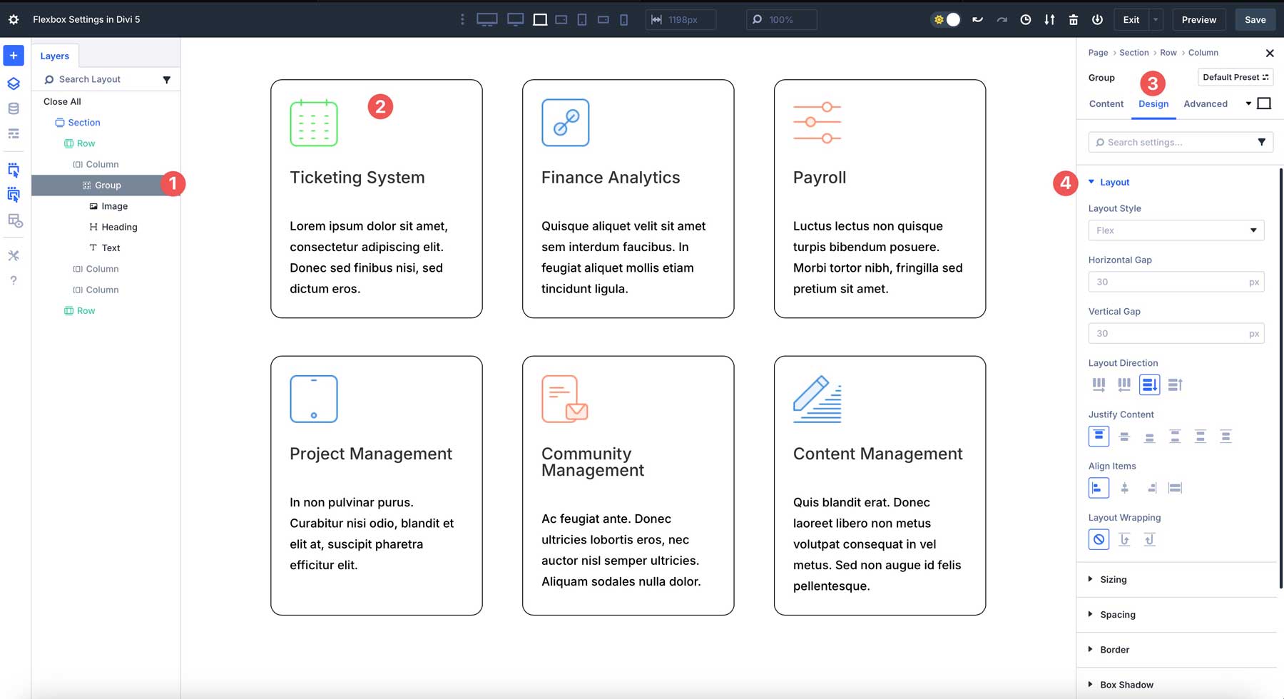 Flexbox Settings In Divi 5
