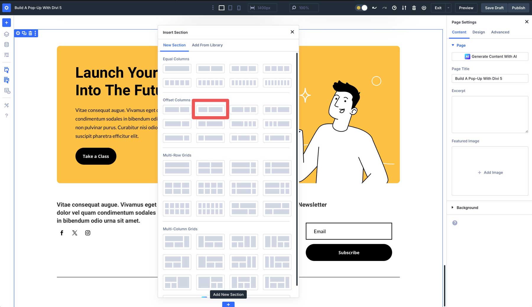 Build A Pop-Up With Divi 5