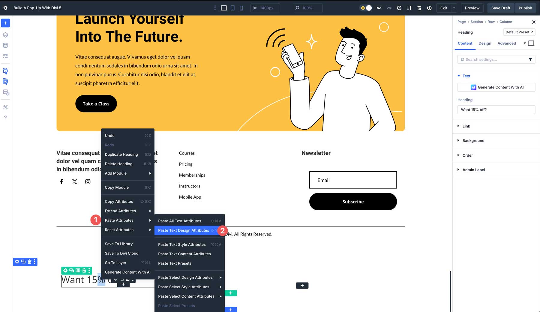 Build A Pop-Up With Divi 5