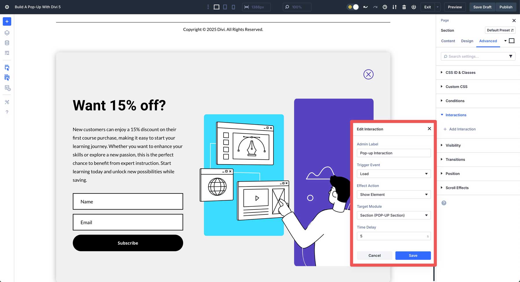 Build A Pop-Up With Divi 5