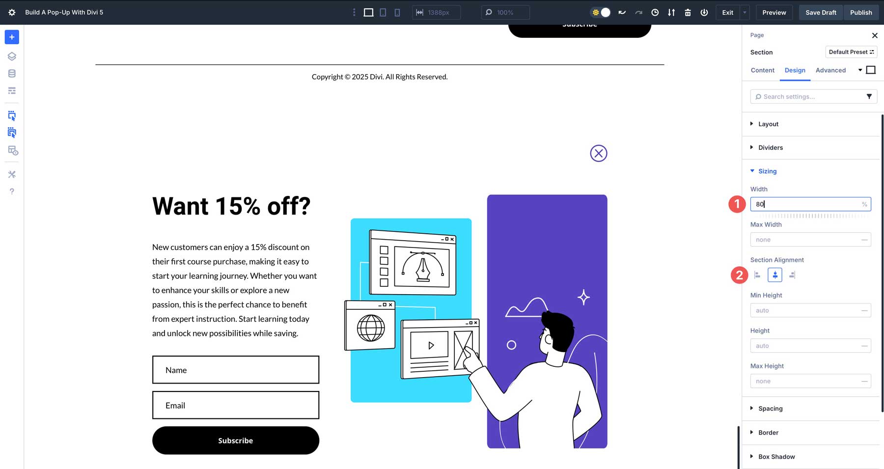 Build A Pop-Up With Divi 5