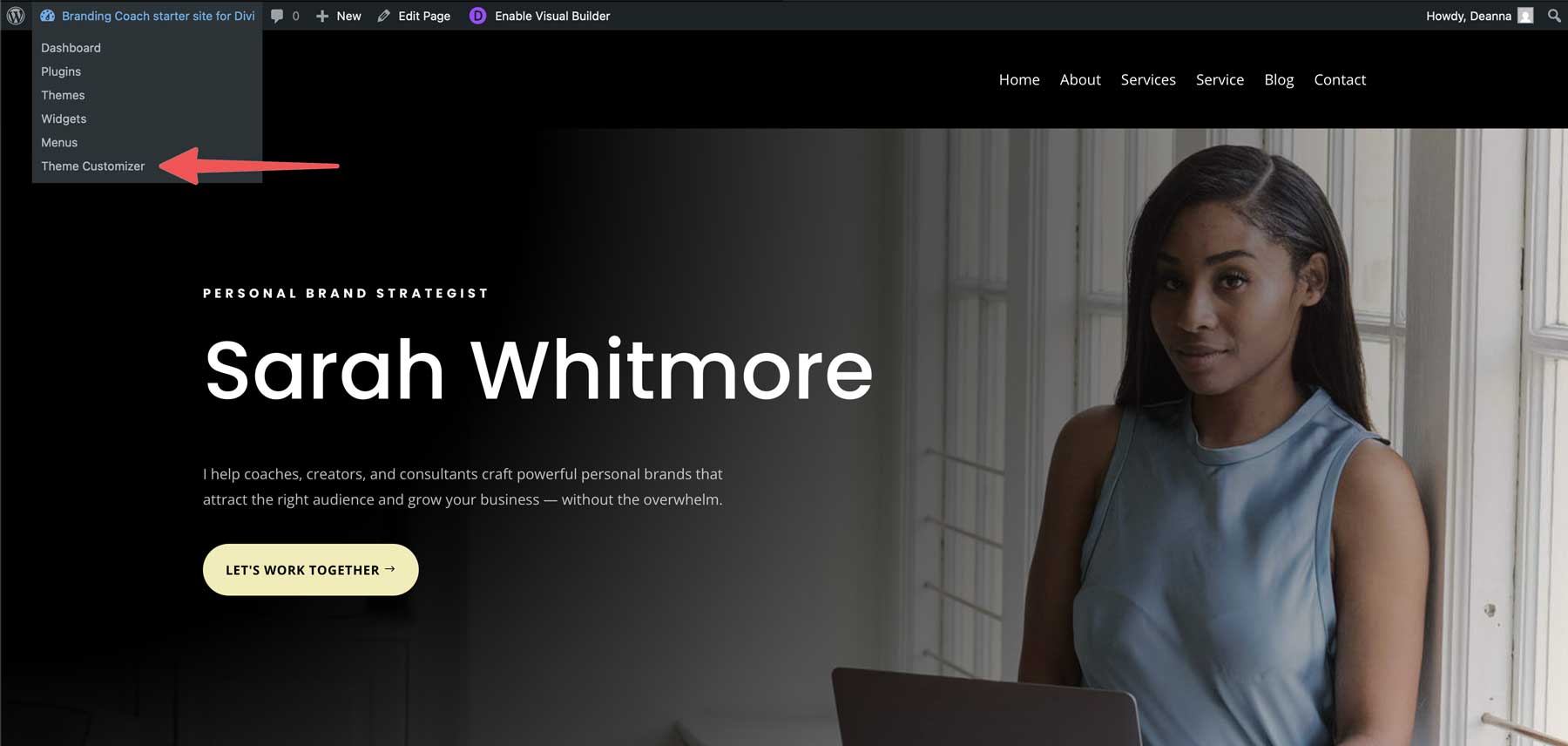 Branding Coach starter site for Divi