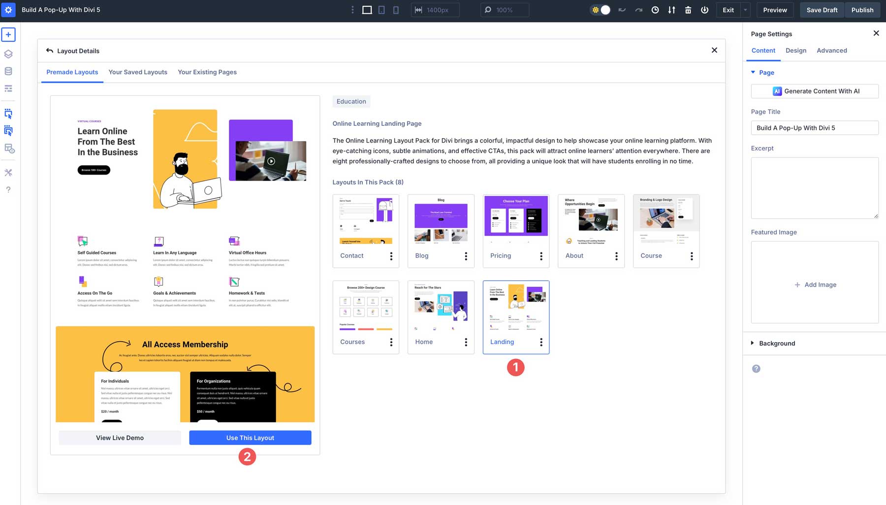 Build A Pop-Up With Divi 5