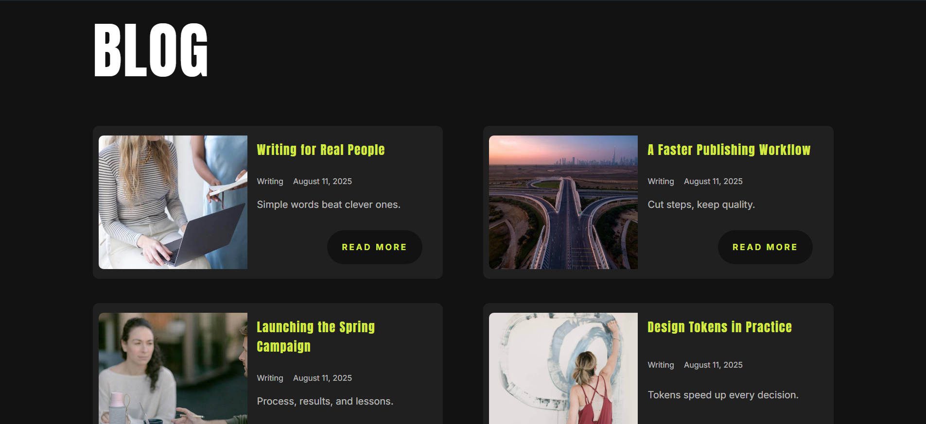 Blog Post Card Example Using The Loop Builder