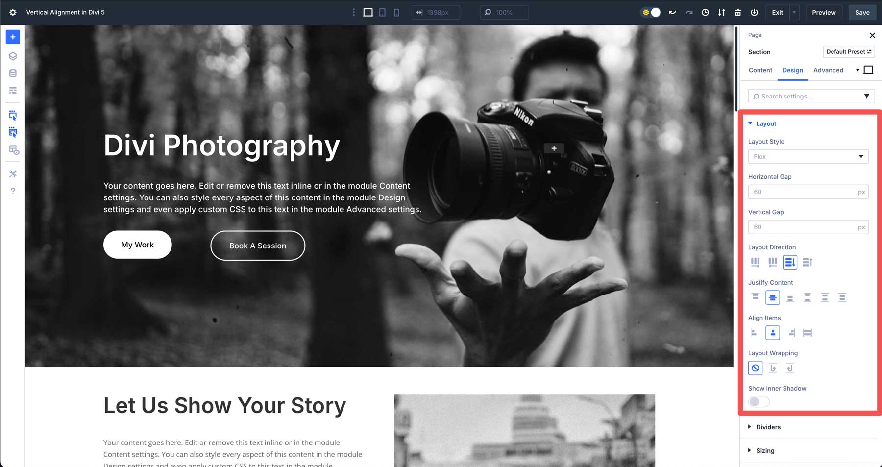 Divi 5 Flexbox Layout System
