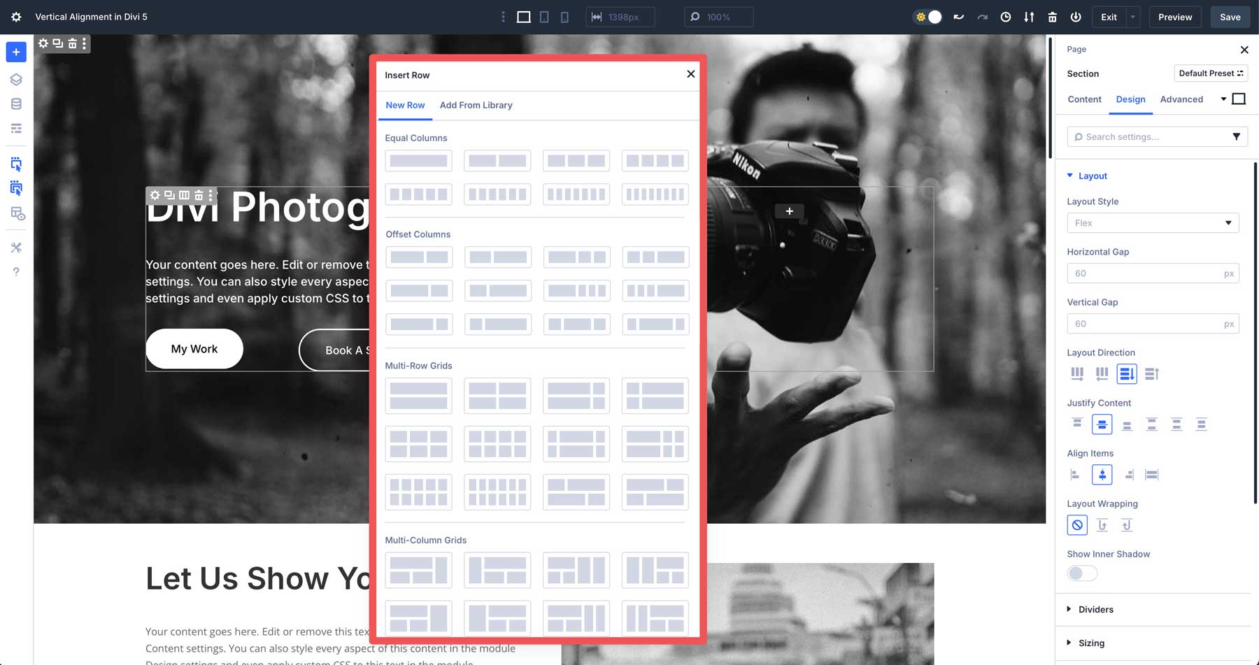 Divi 5 row templates