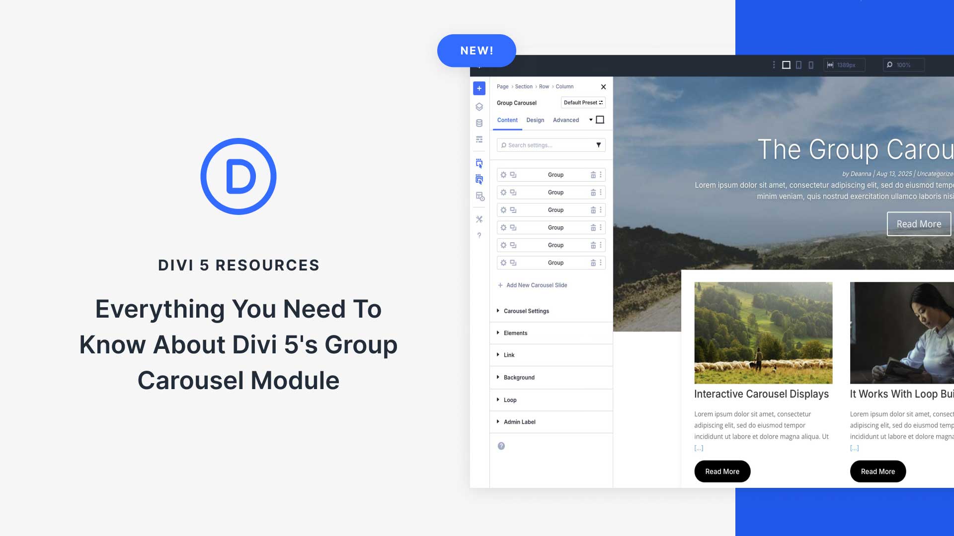 Everything You Need To Know About Divi 5’s Group Carousel Module