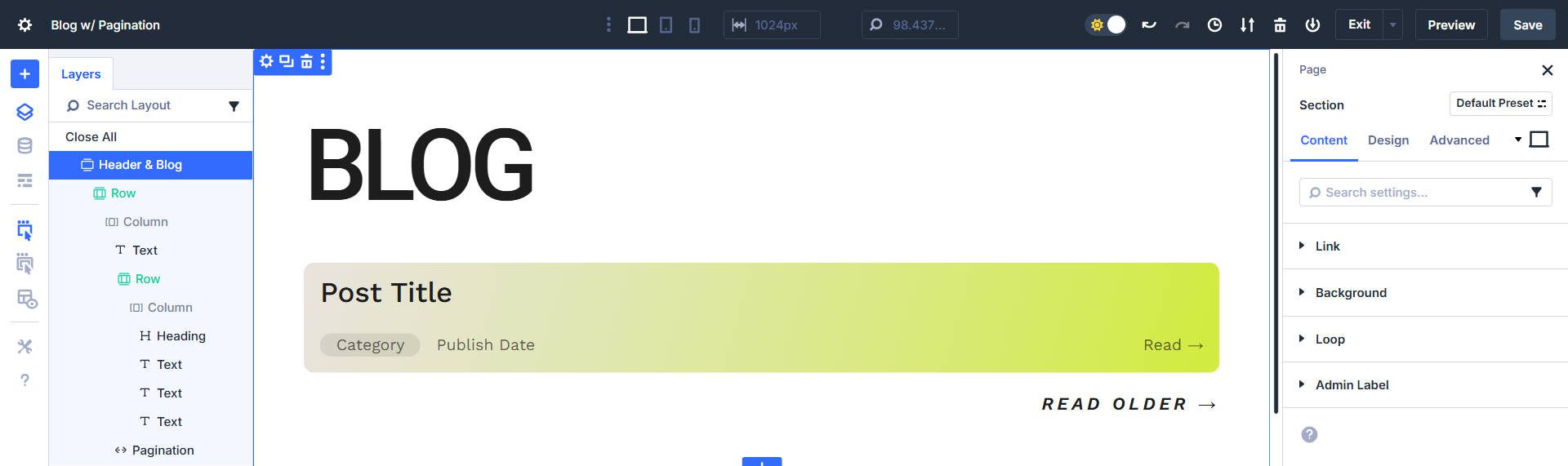 Initial Design For the Loop