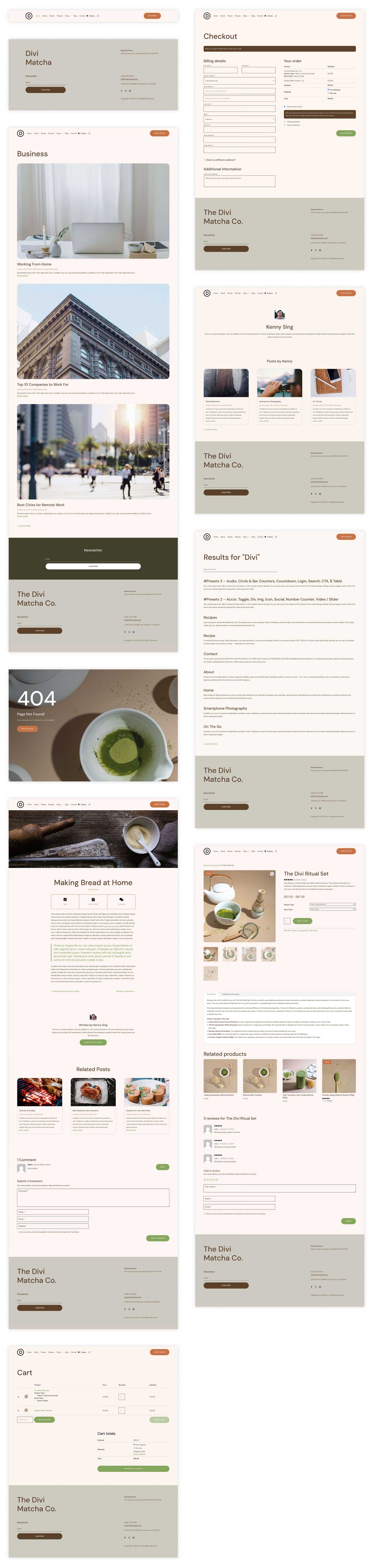 Matcha starter site for Divi