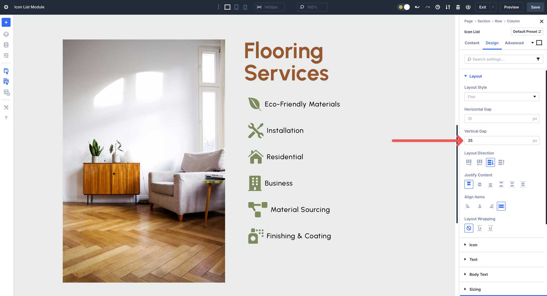 Icon List Module in Divi 5