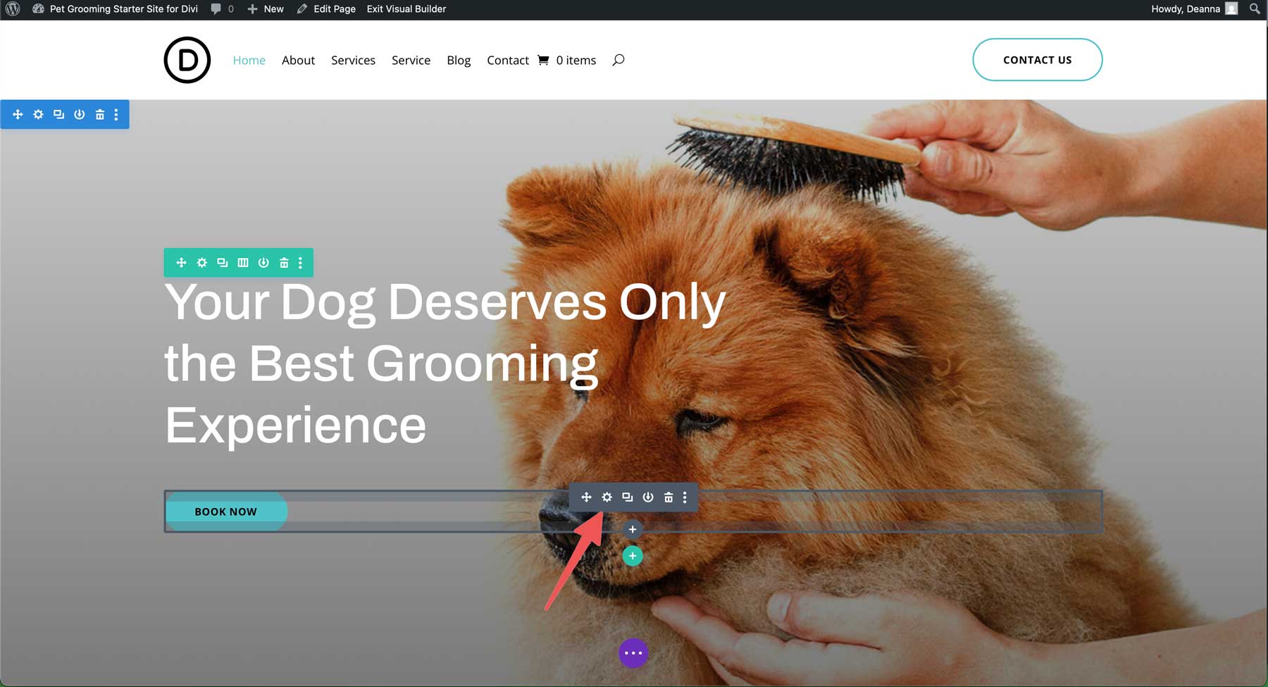 Pet Grooming starter site for Divi