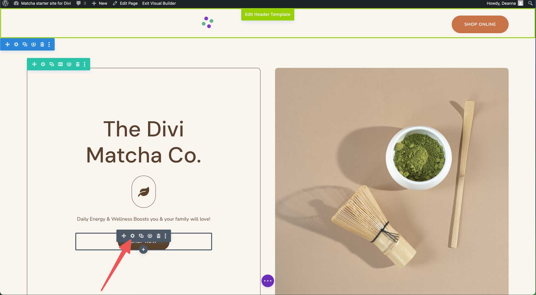 Matcha starter site for Divi