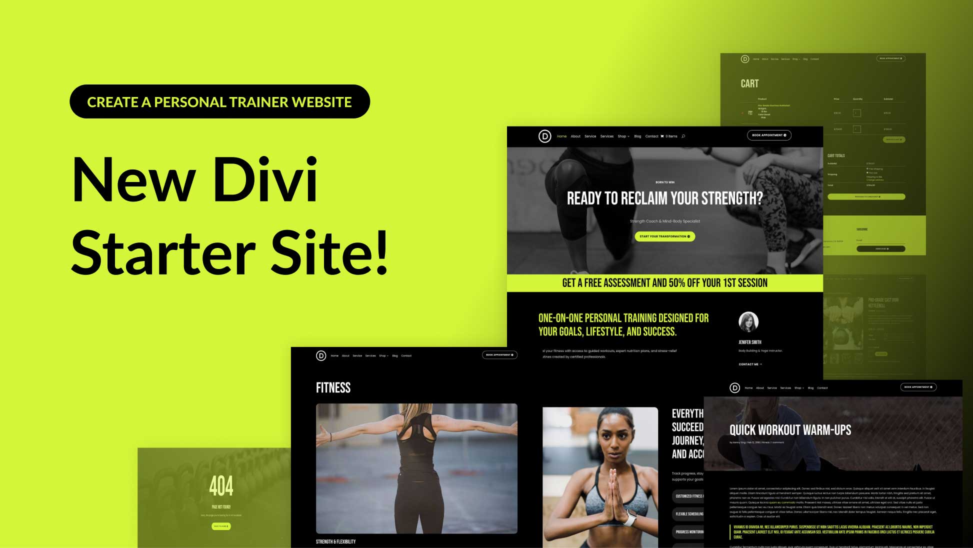 New Personal Trainer Starter Site for Divi (Quick Install)