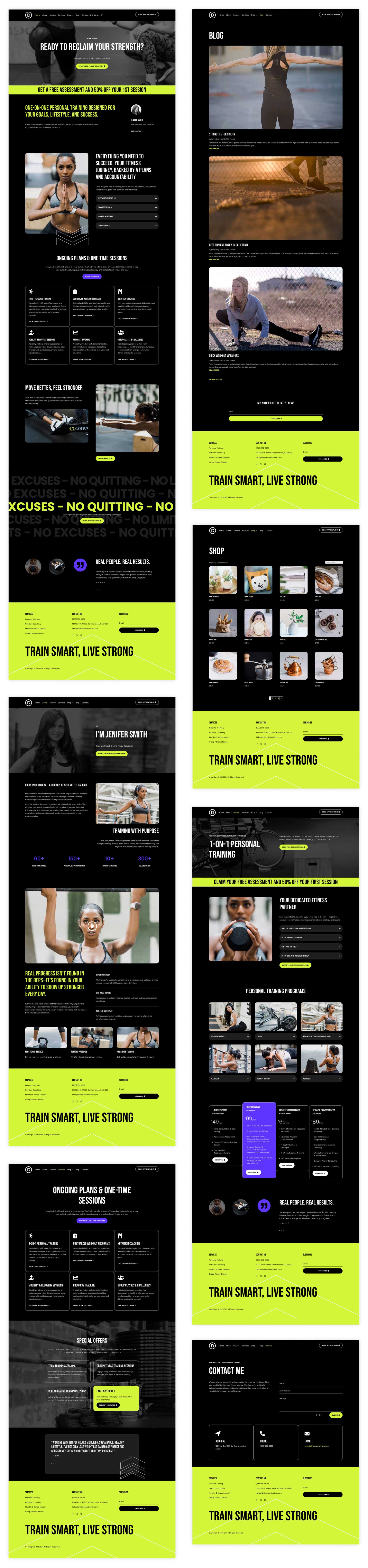 Personal Trainer starter site for Divi