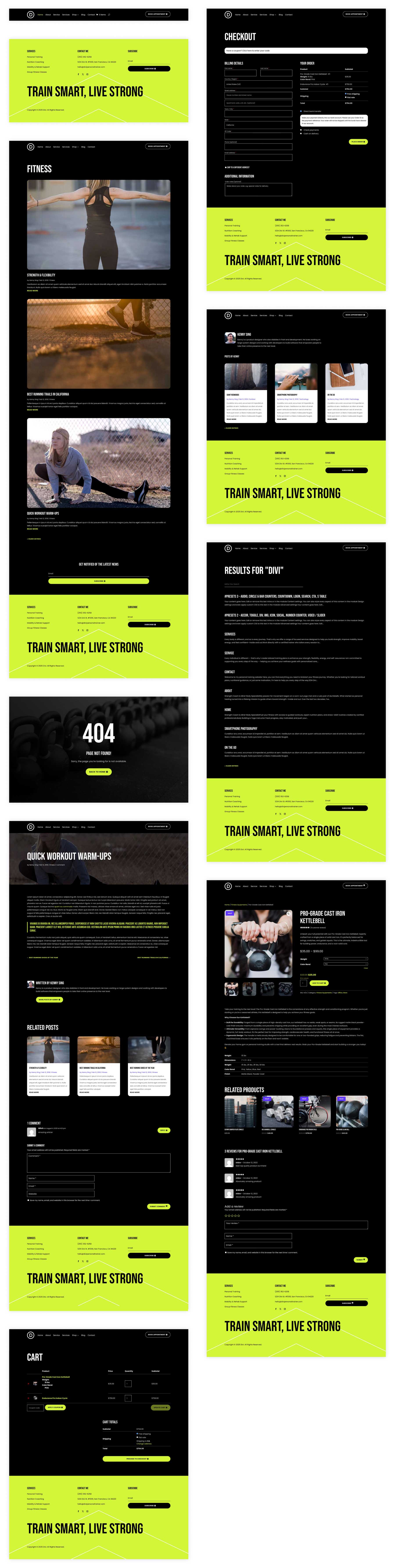 Personal Trainer starter site for Divi