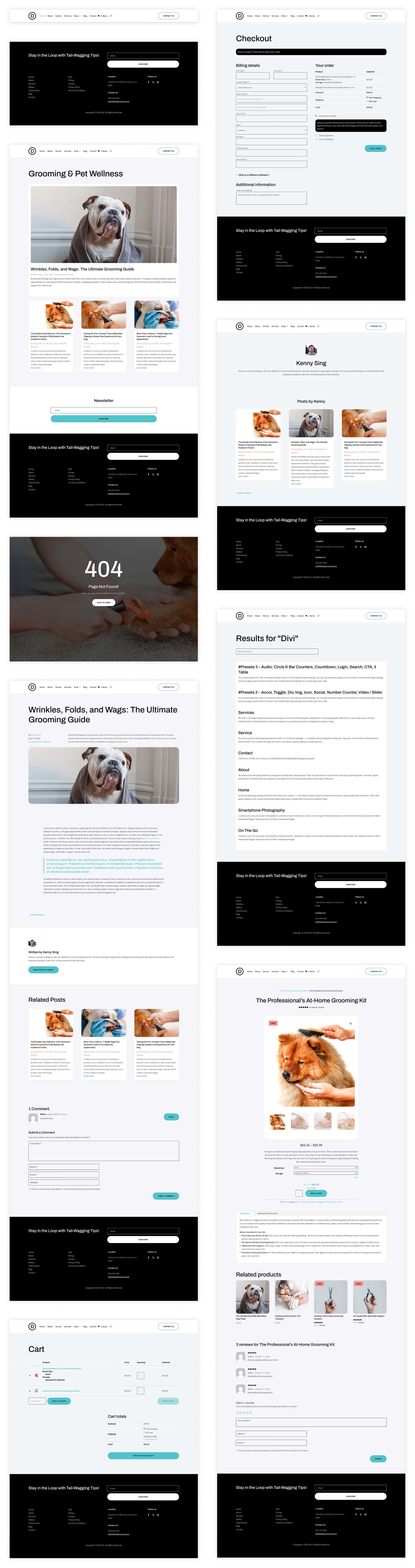 Pet Grooming starter site for Divi