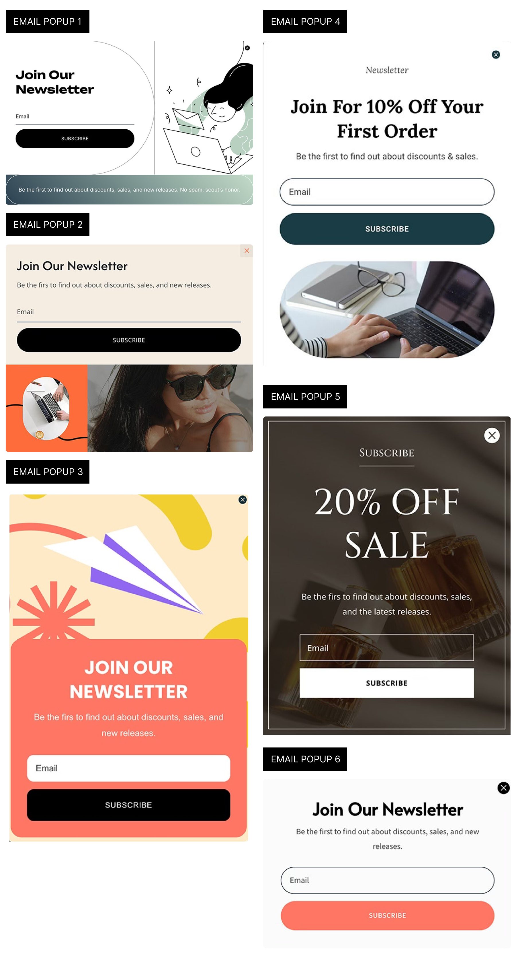 6 Email Popups For Divi 5