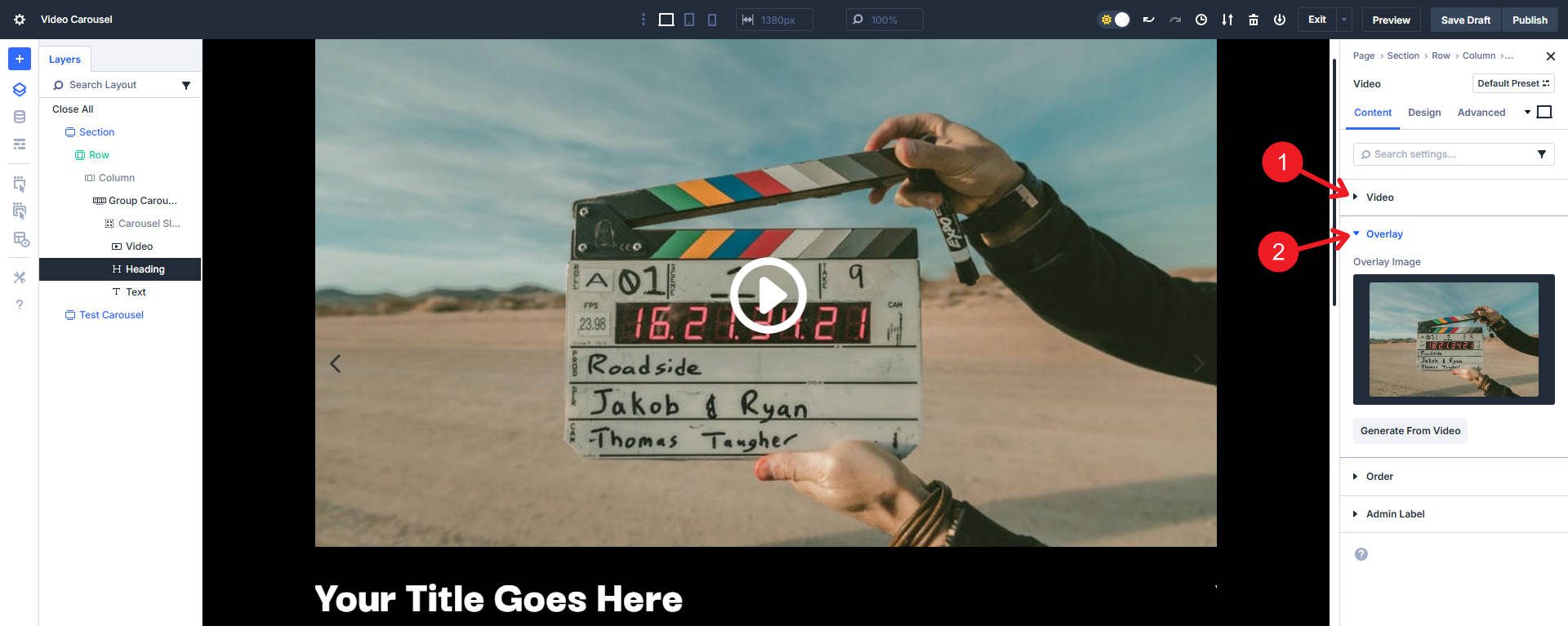 Add URL to Video Module and Add Image Overlay to It Too
