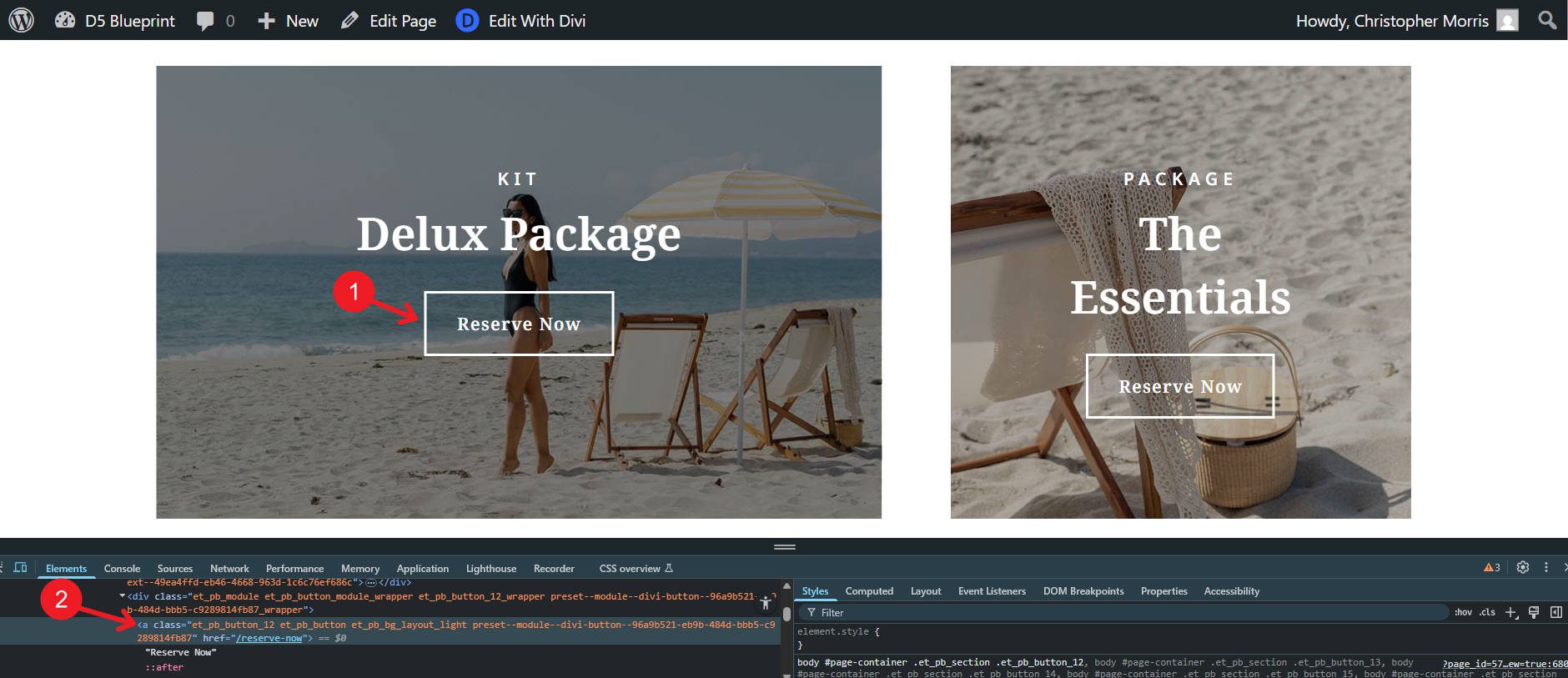Divi Button Module by Default Uses <a> Tag
