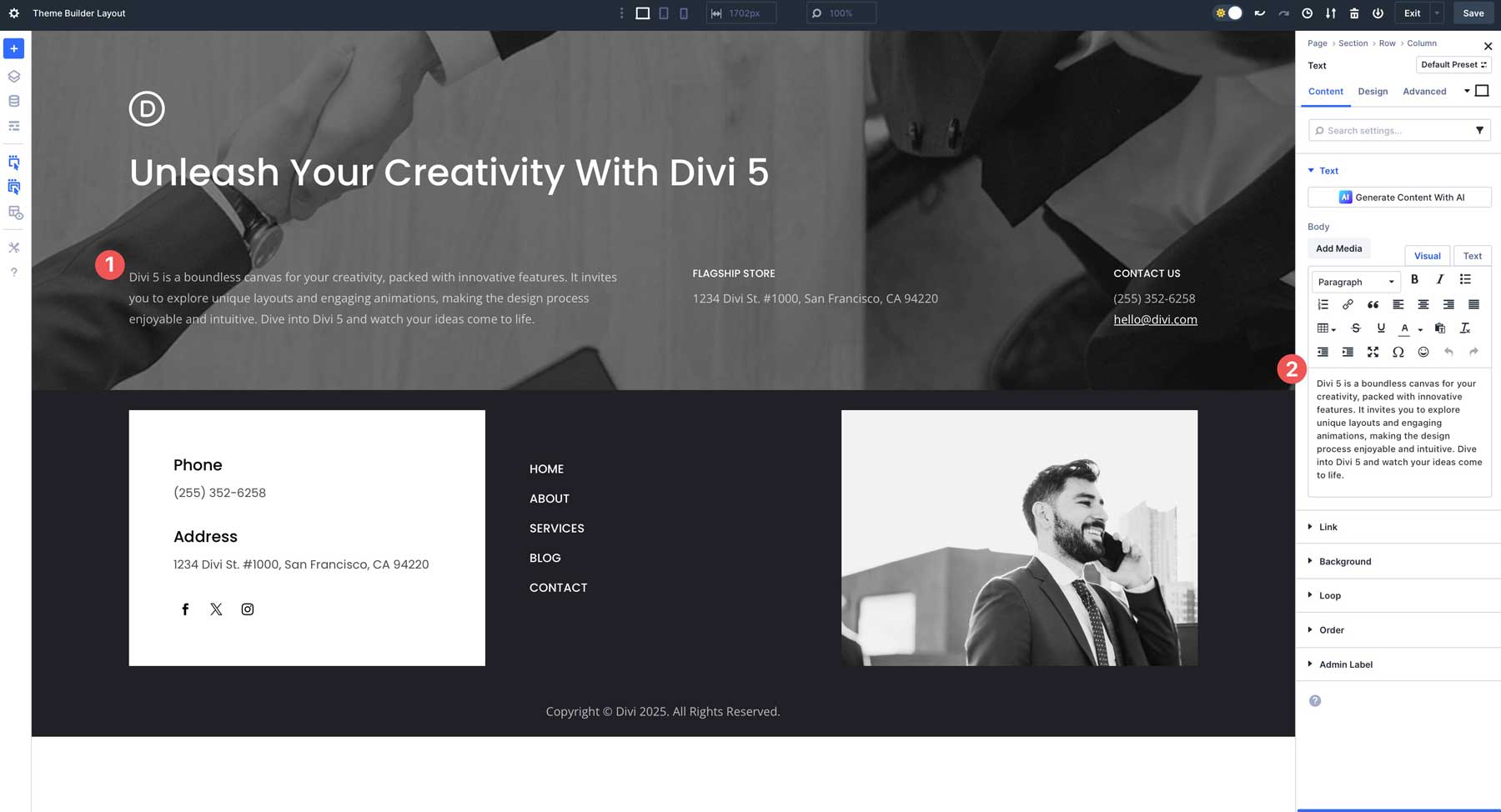 Flexbox Footers For Divi 5