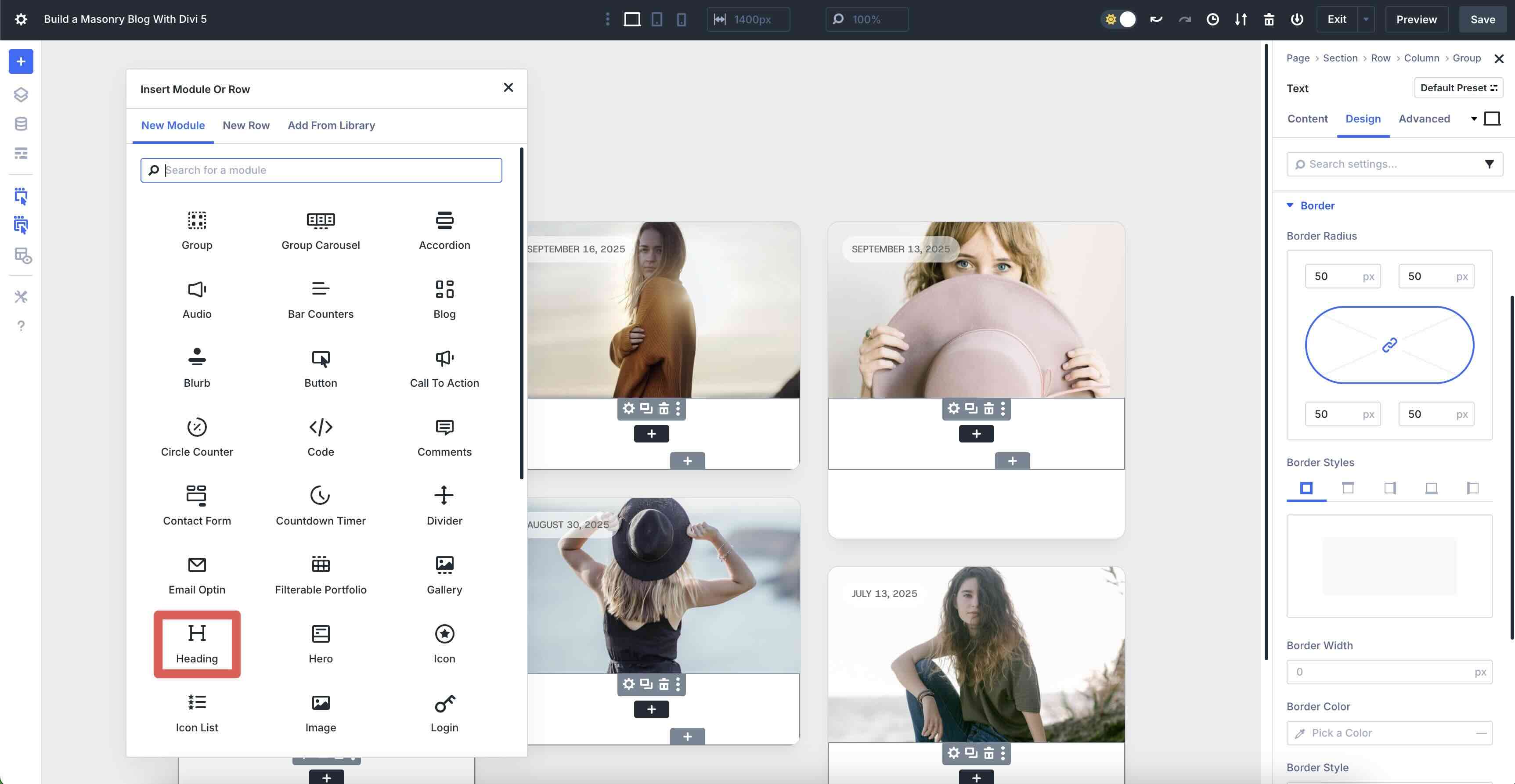 Masonry Blog With Divi 5