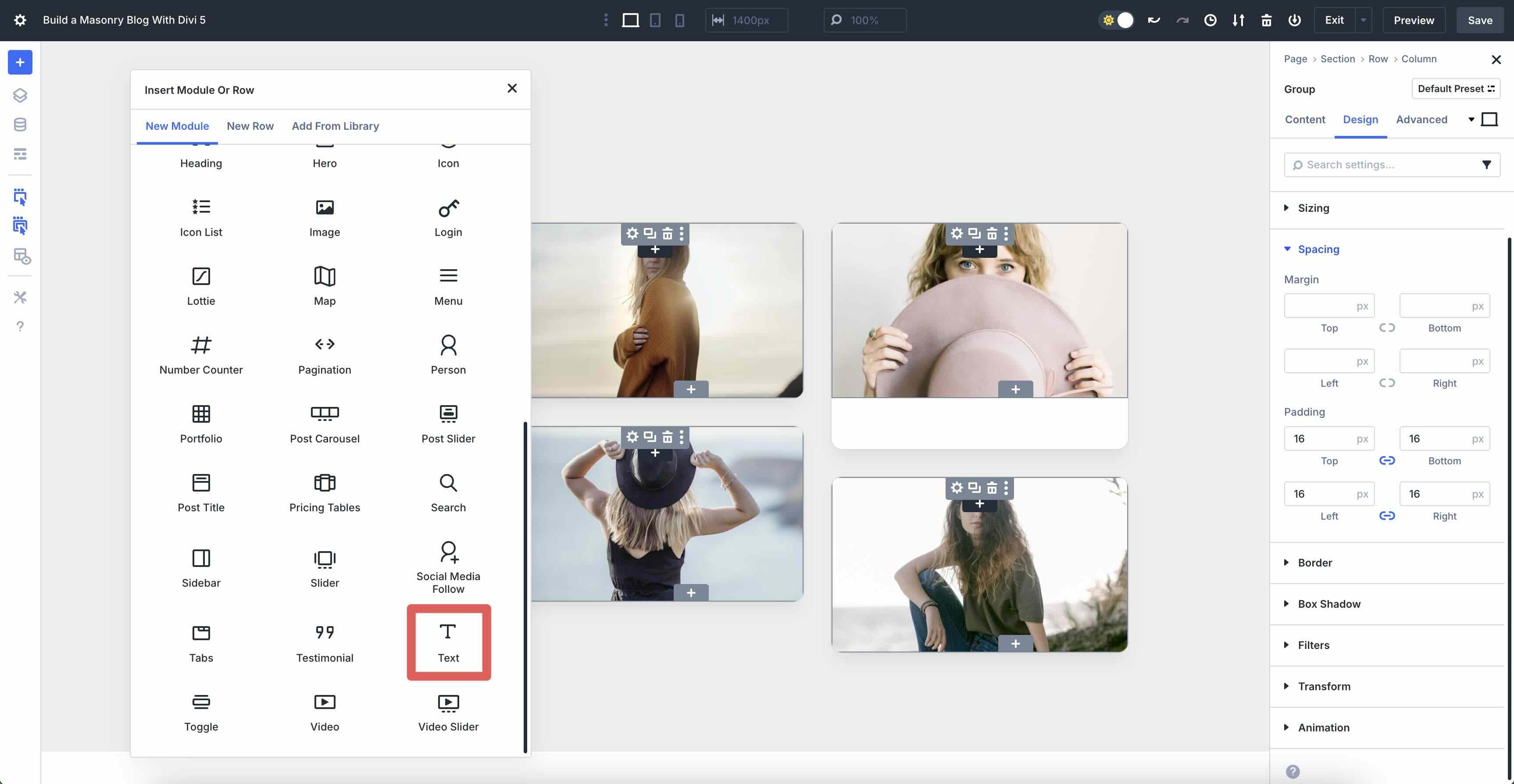 Masonry Blog With Divi 5
