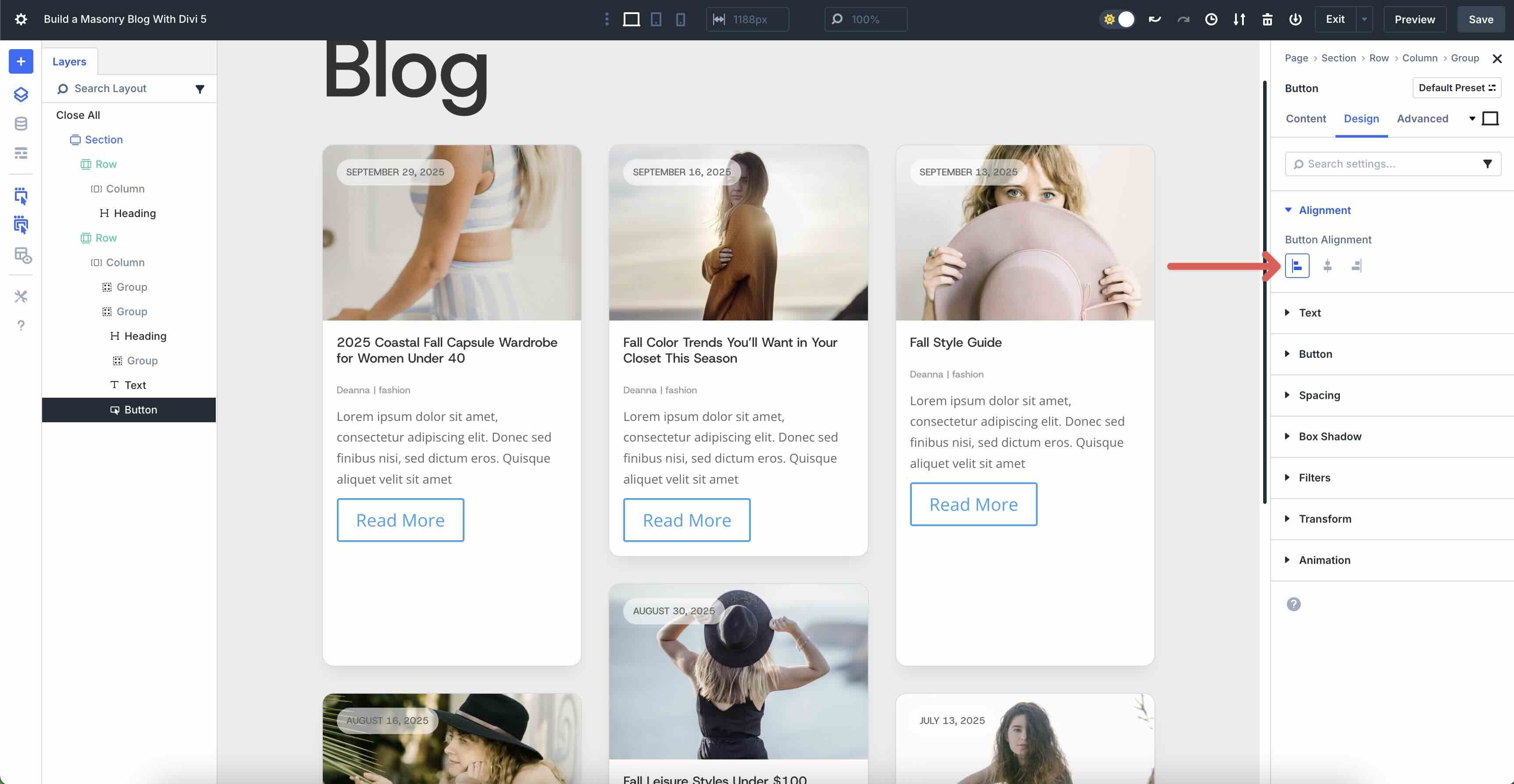 Masonry Blog With Divi 5