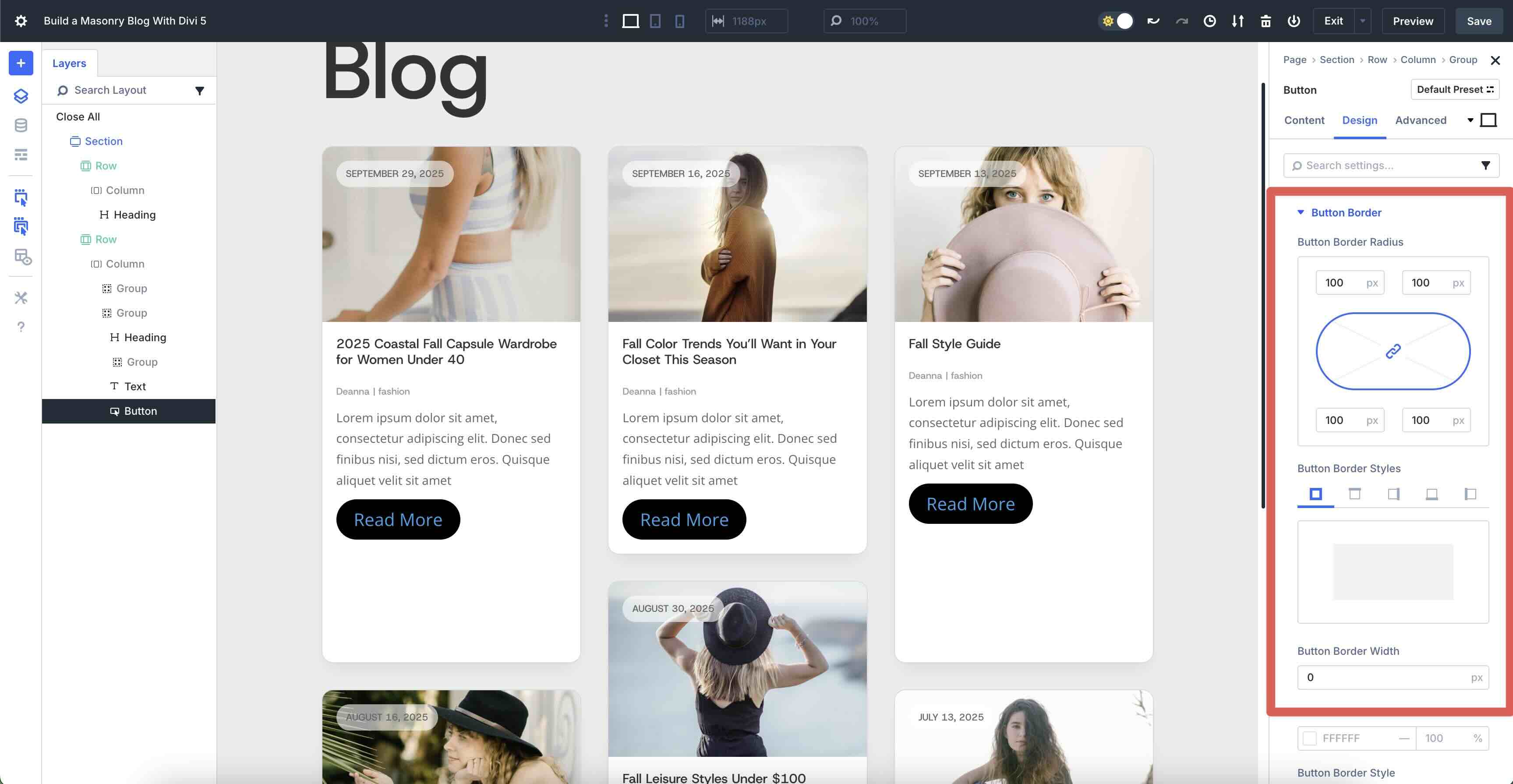 Masonry Blog With Divi 5