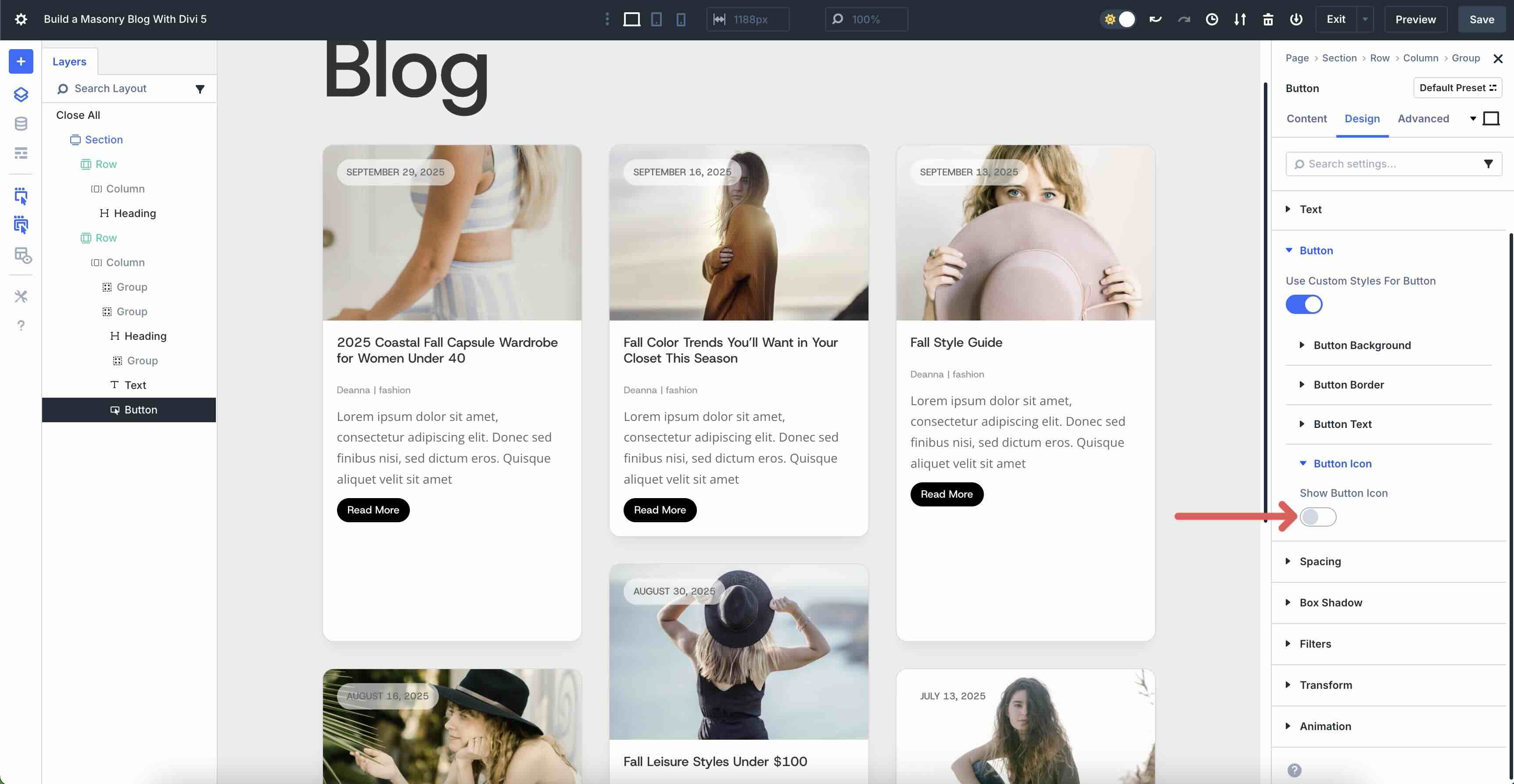 Masonry Blog With Divi 5