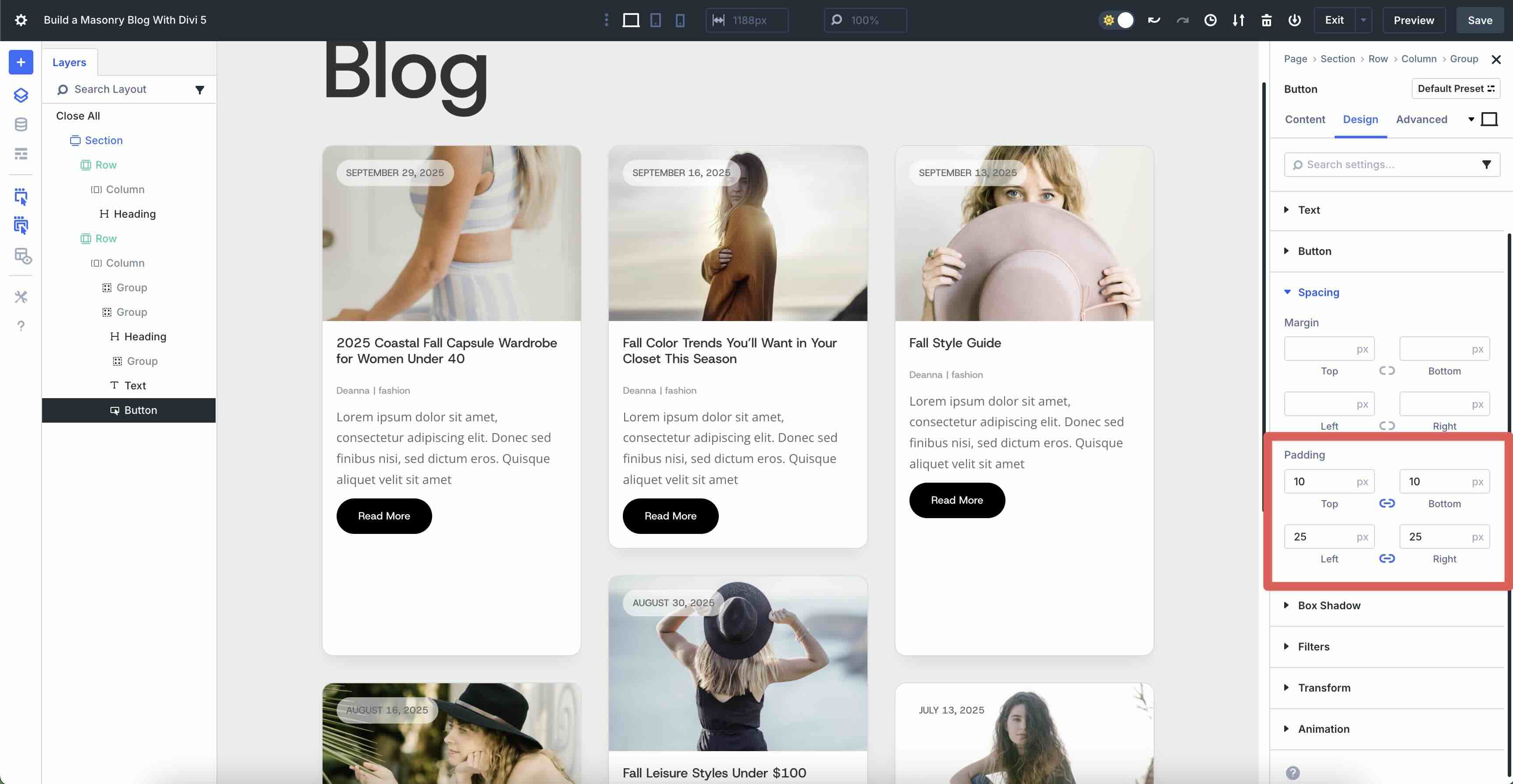 Masonry Blog With Divi 5