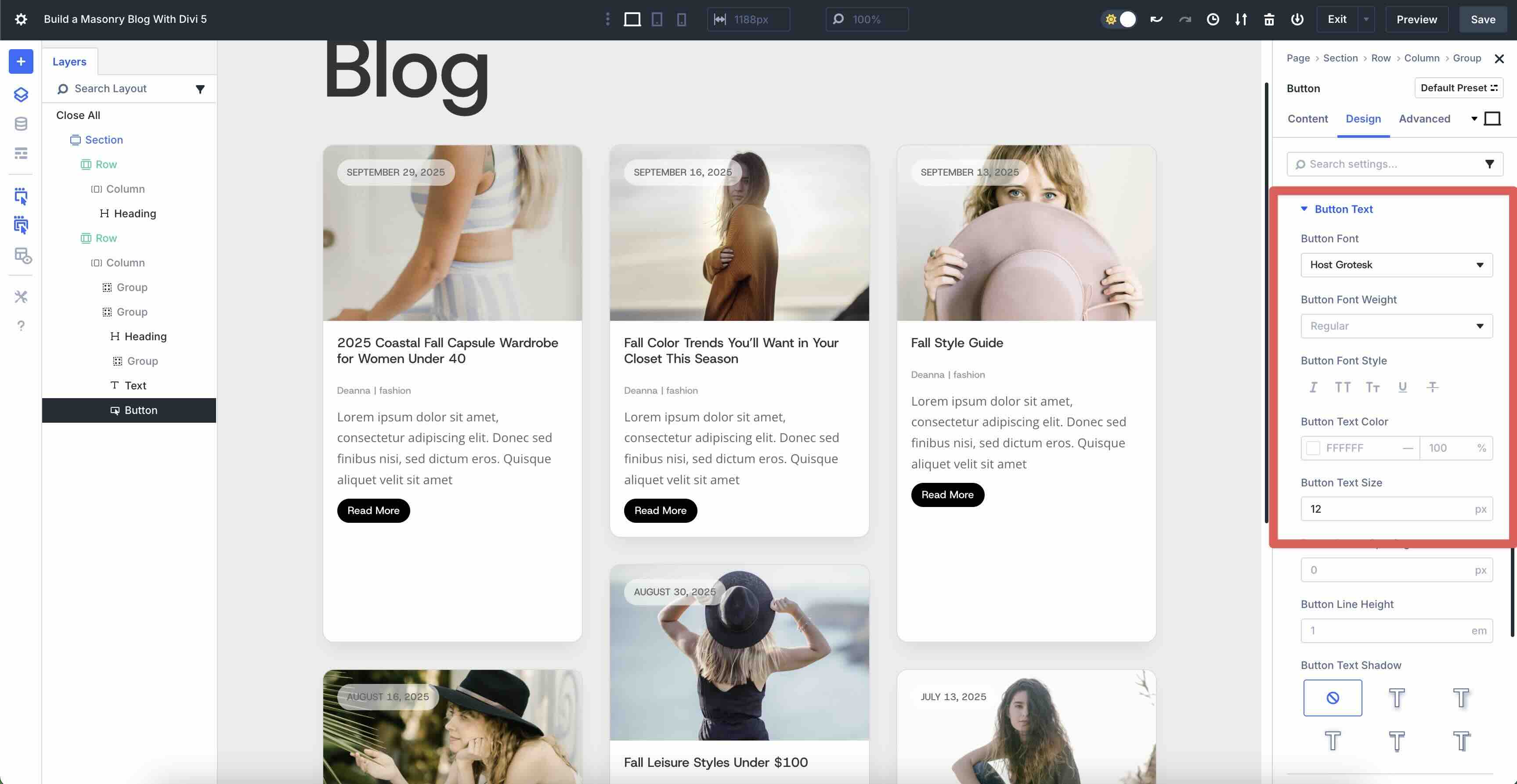 Masonry Blog With Divi 5