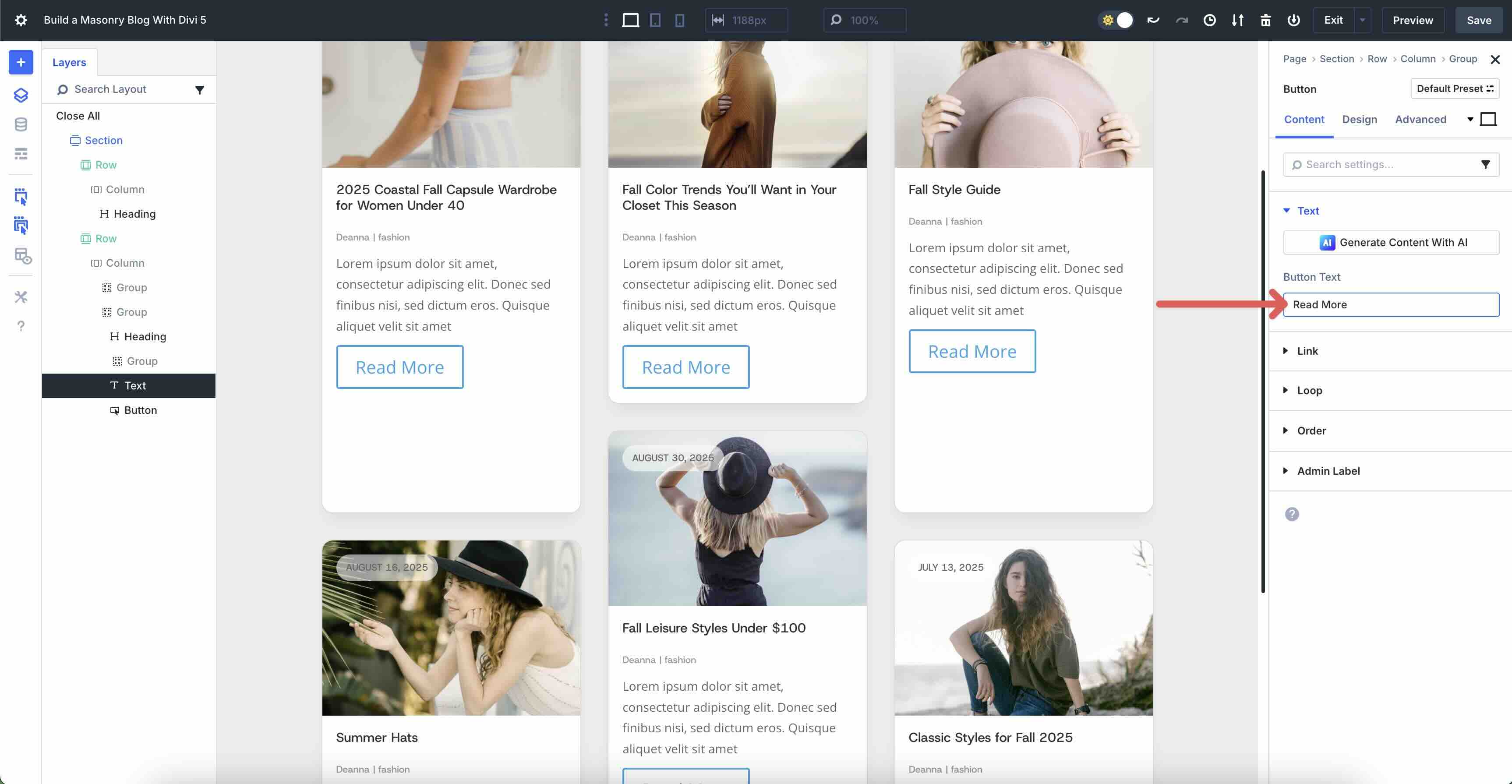 Masonry Blog With Divi 5