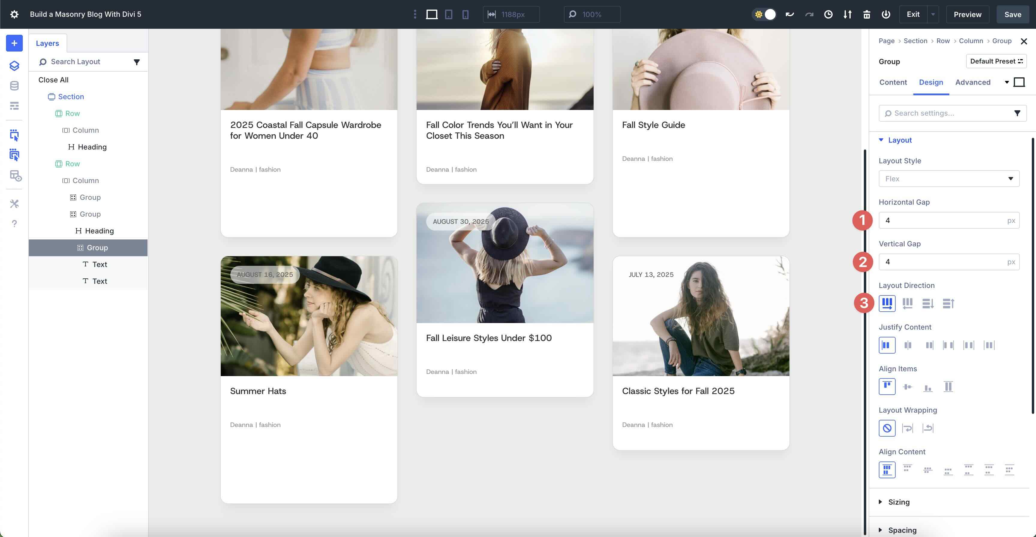 Masonry Blog With Divi 5