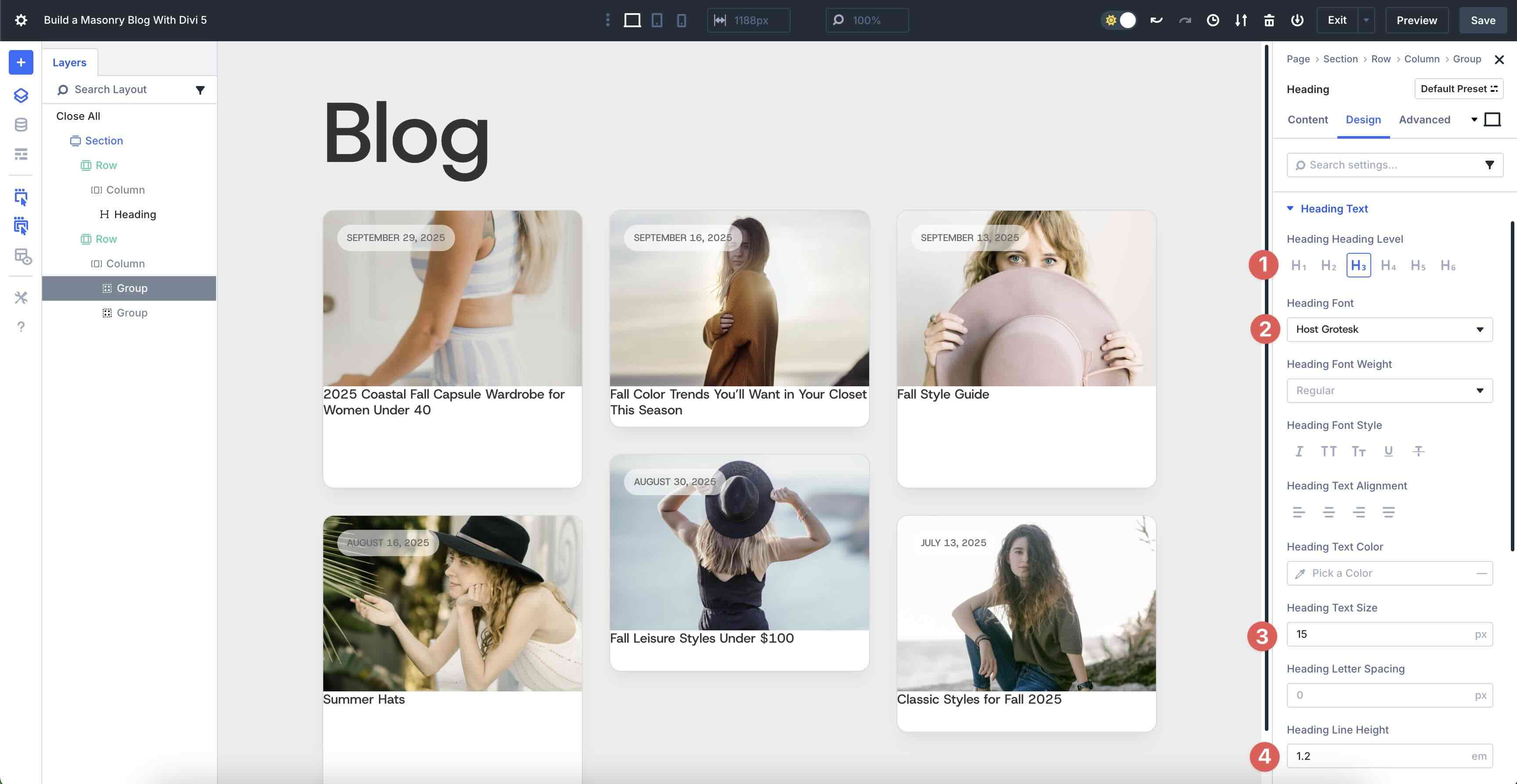 Masonry Blog With Divi 5