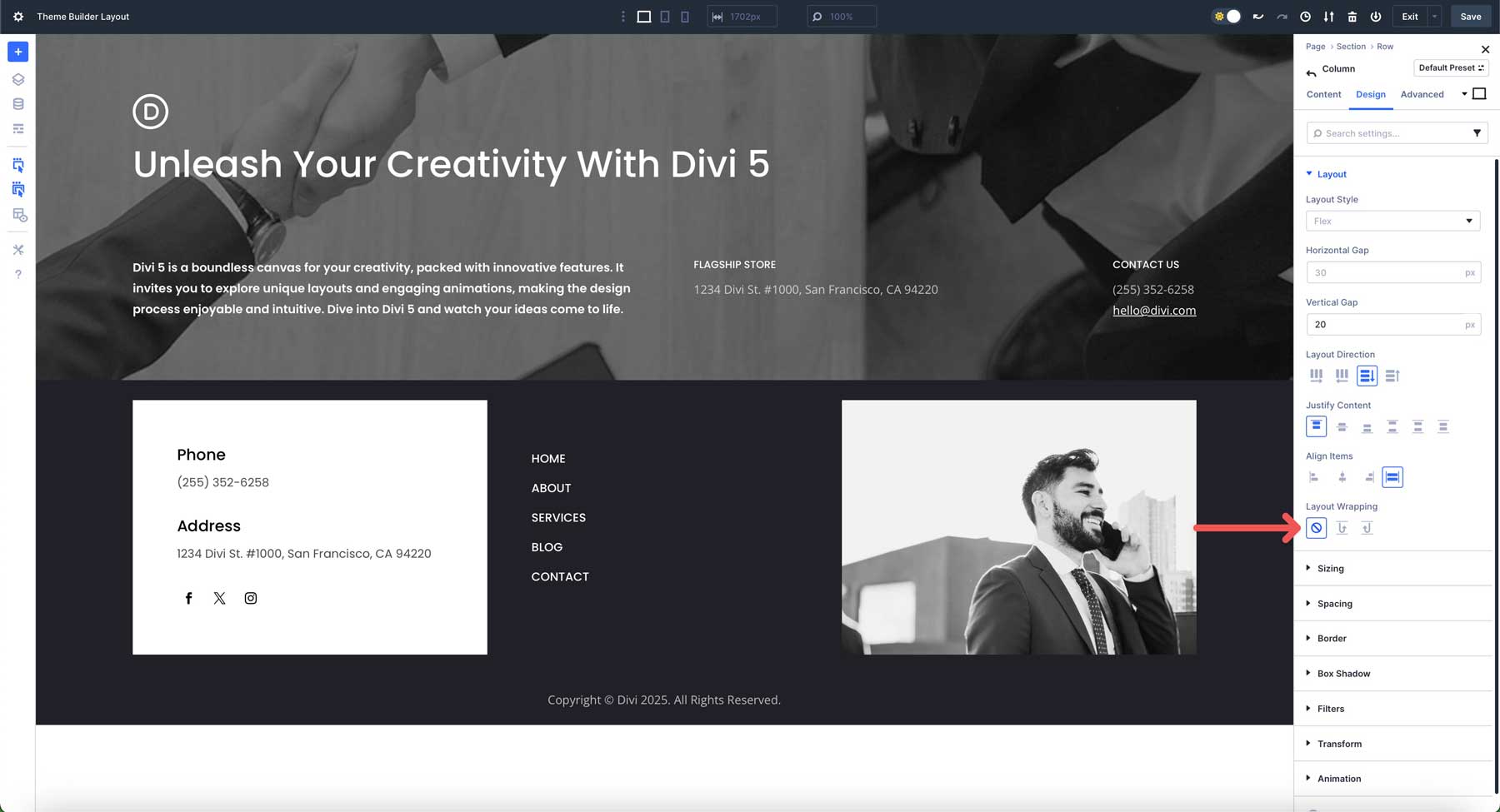 Flexbox Footers For Divi 5